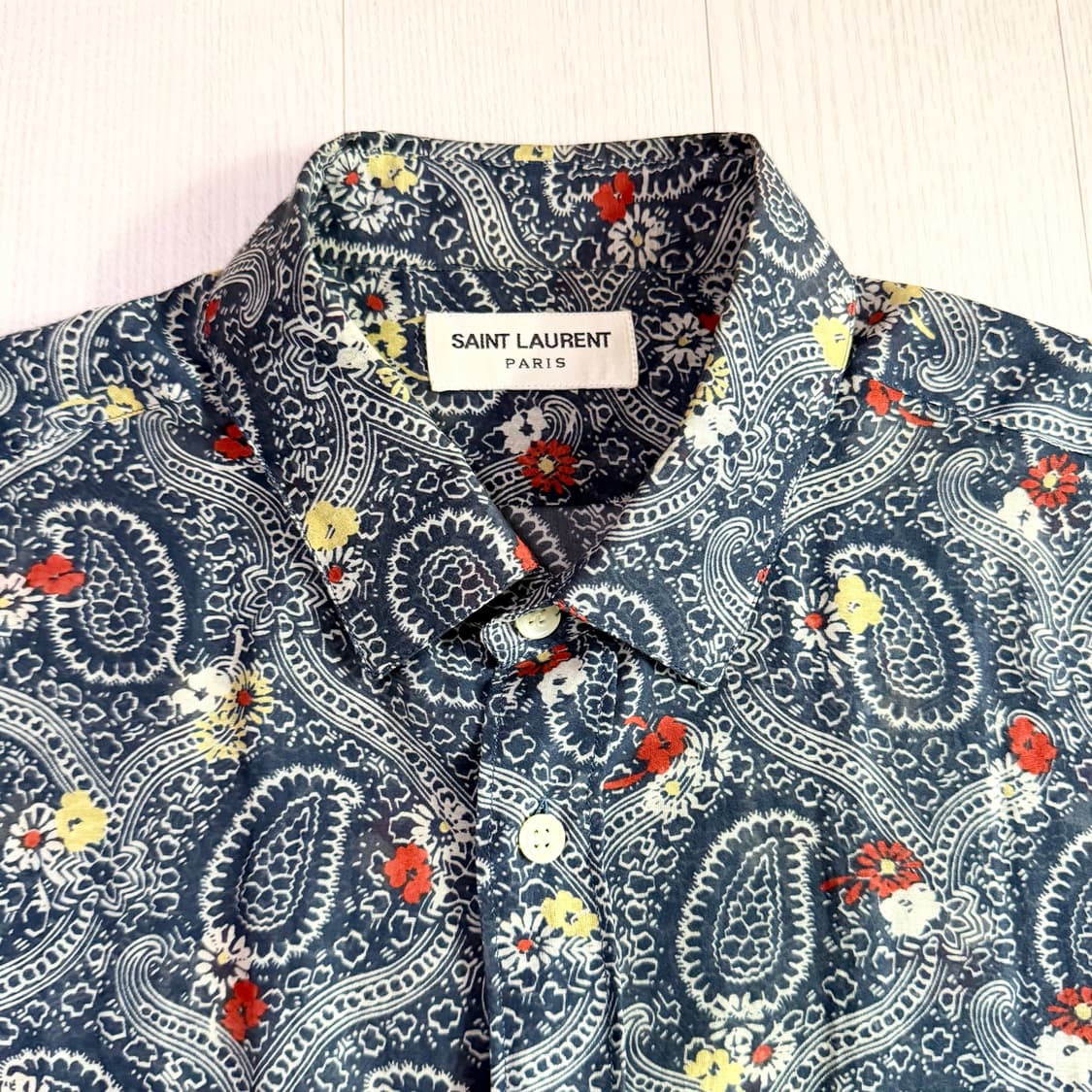 생 로랑 2015 S/S 플로럴 페이즐리 실크 셔츠 상품이미지2
