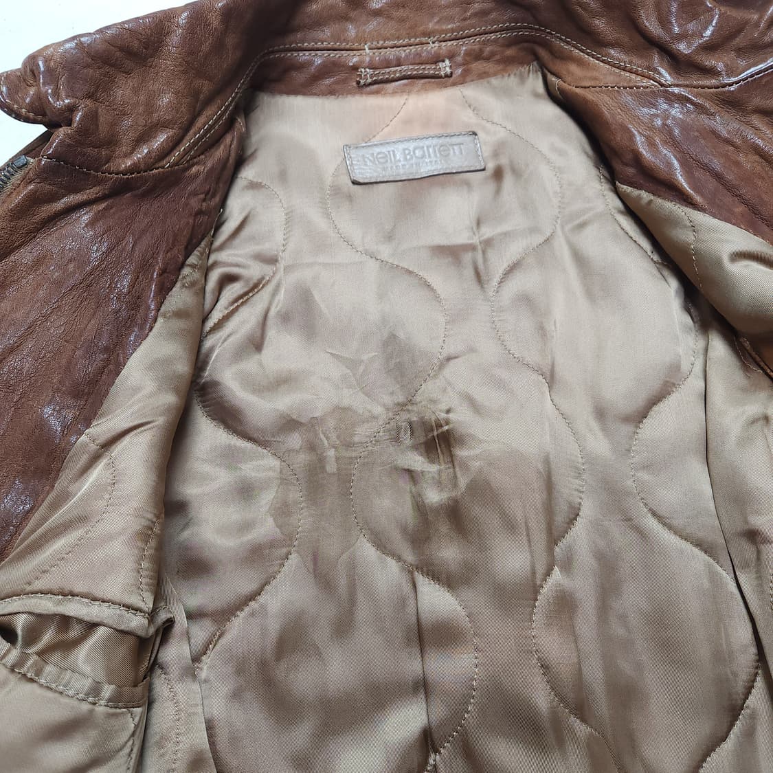 [XXS] 닐바렛 브라운 소가죽 조끼 자켓 상품이미지8