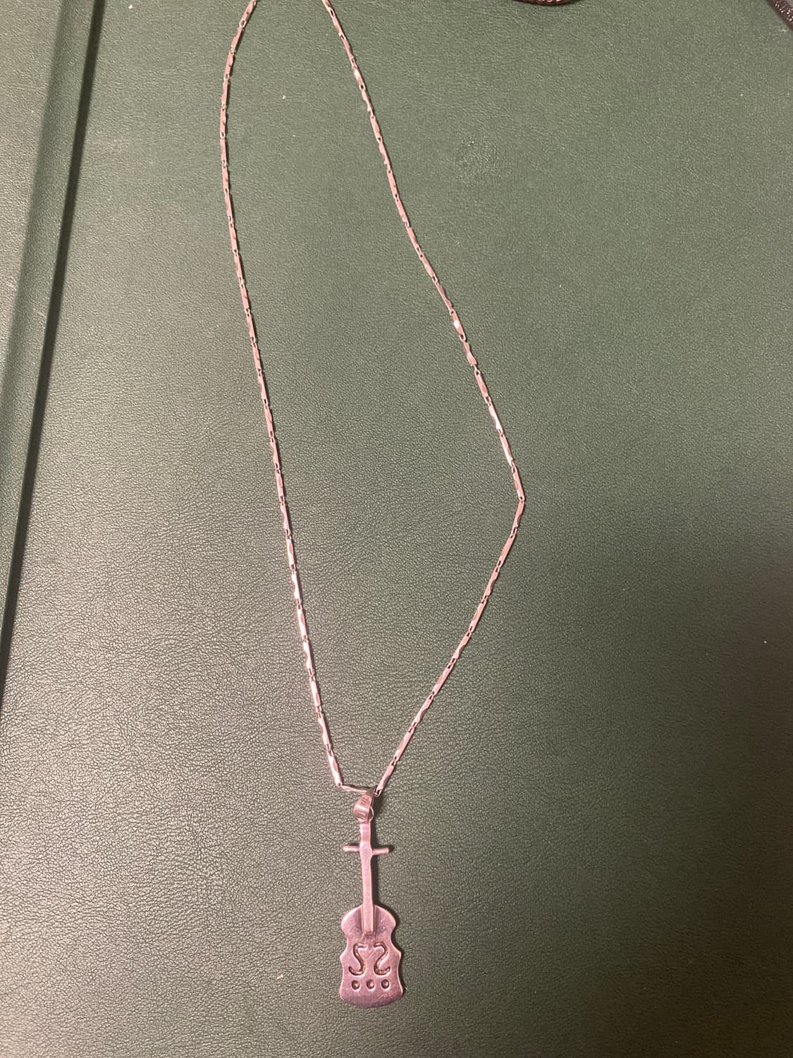 925 실버 바이올린 펜던트 목걸이 상품이미지1