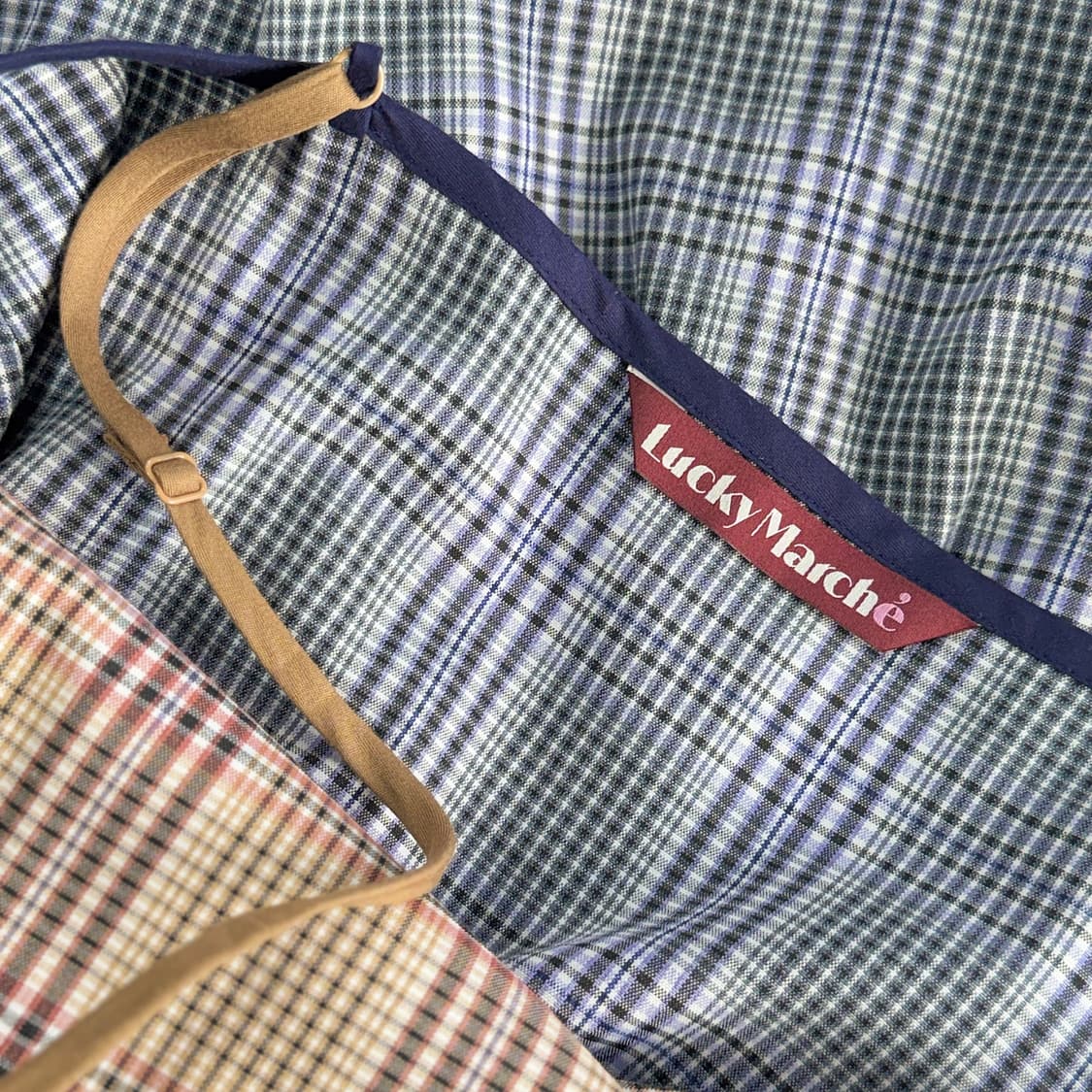 럭키마르쉐 체크 슬립 드레스 상품이미지3