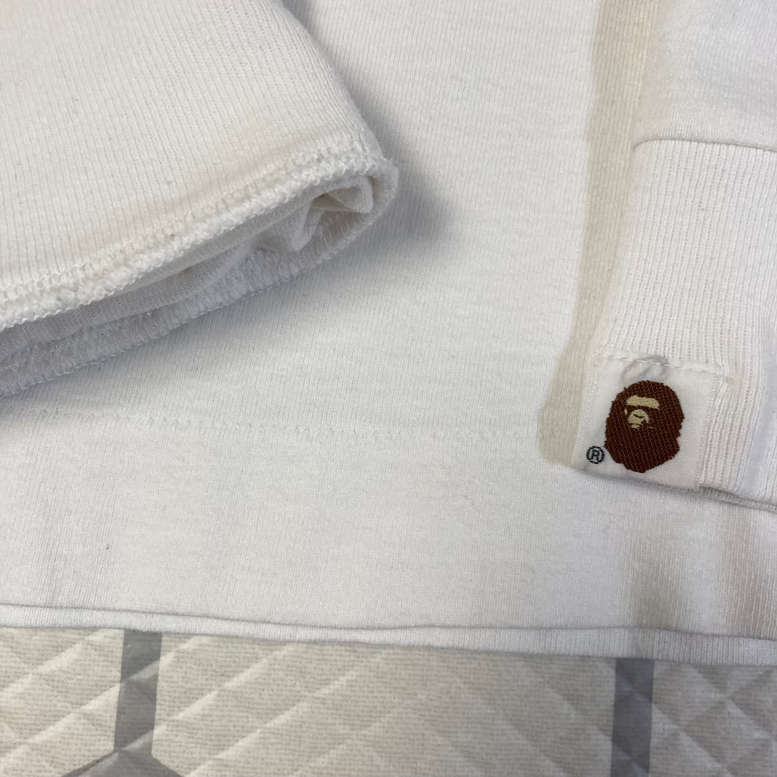 (XL) 90s 베이프 빅사루 롱슬리브 화이트 상품이미지3