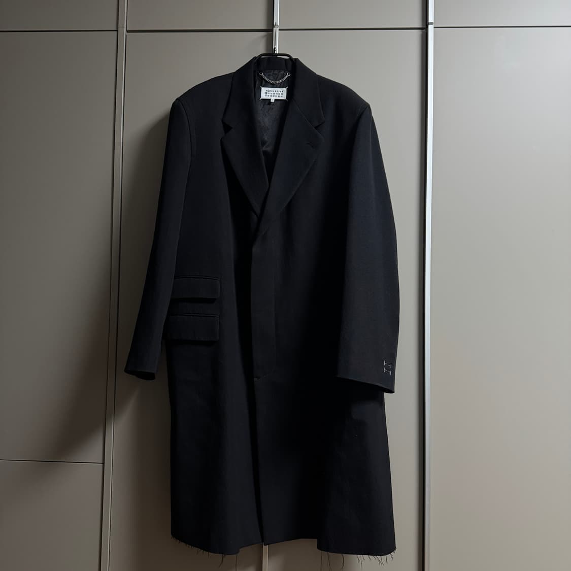 메종 마르지엘라 블랙 울 싱글 코트 52 사이즈 상품이미지1