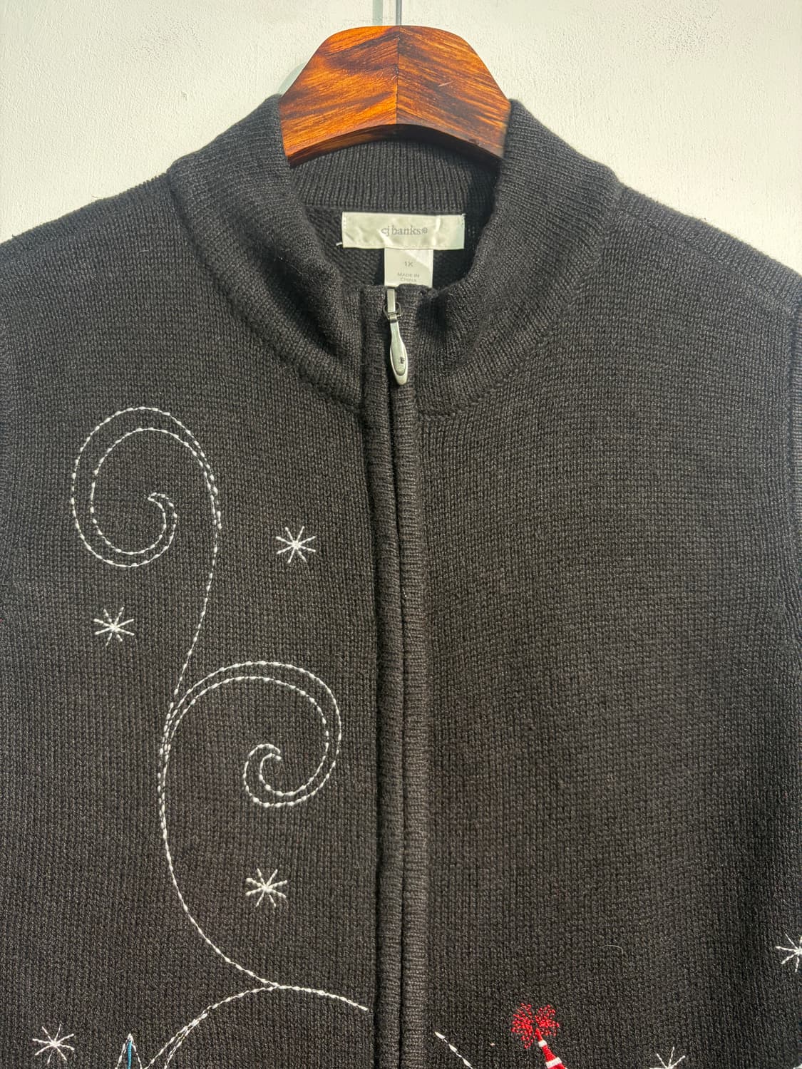 U.S.A. 크리스마스 라미&코튼 어글리니트 베스트 XL 상품이미지3