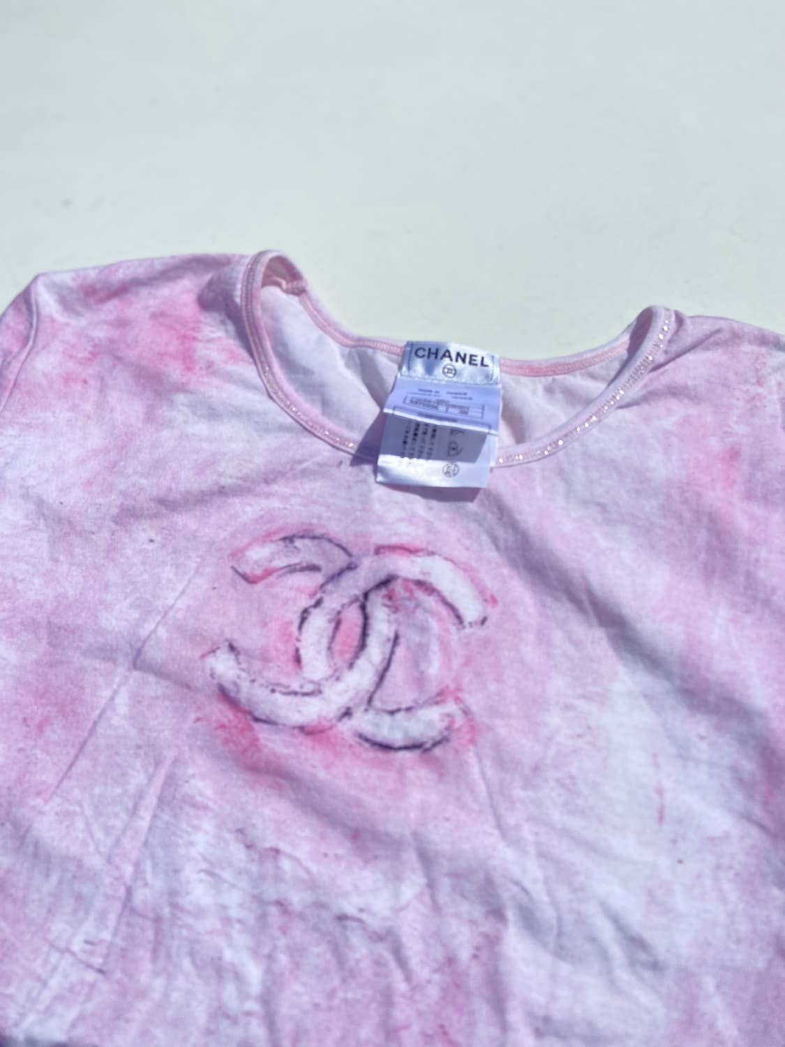 2009 Chanel 샤넬 크루즈 컬렉션 타이다이 로고 티셔츠 상품이미지5