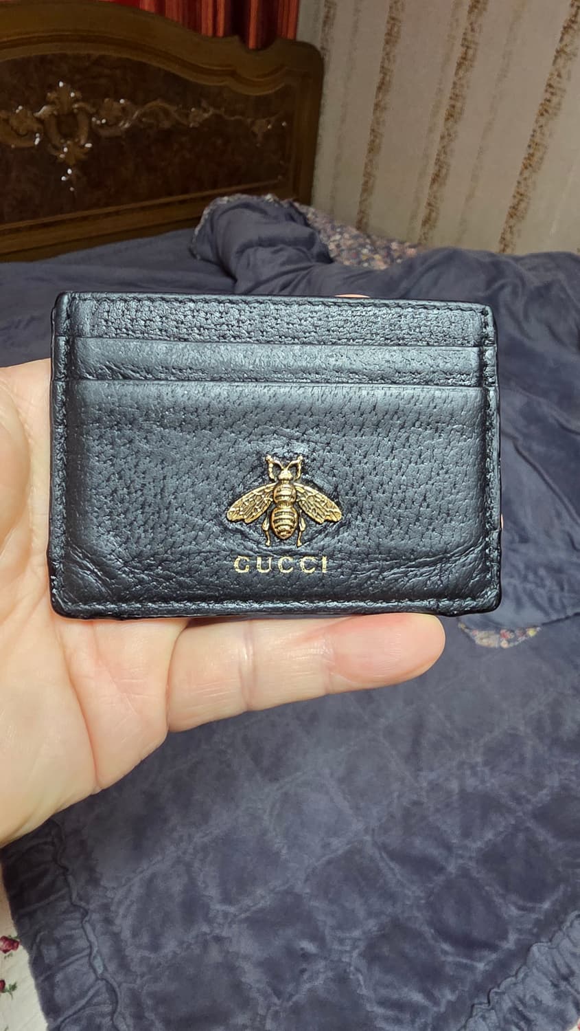 (정품) 구찌 애니멀리에(꿀벌) 카드지갑/남녀공용/검정/개인/팝니다. 상품이미지1