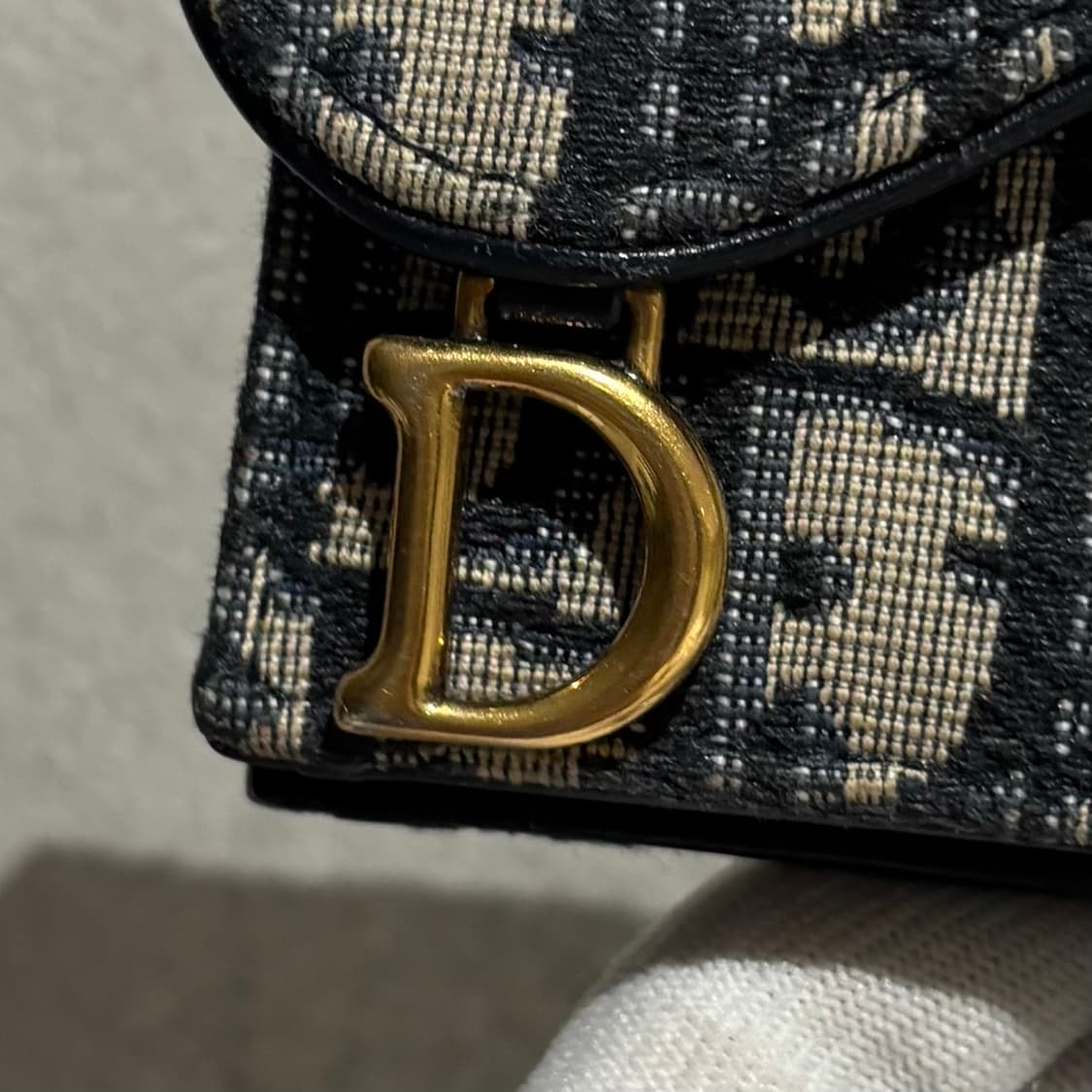 A OS사이즈 디올 오블리크 새들 플랩 카드지갑 베이지 상품이미지7