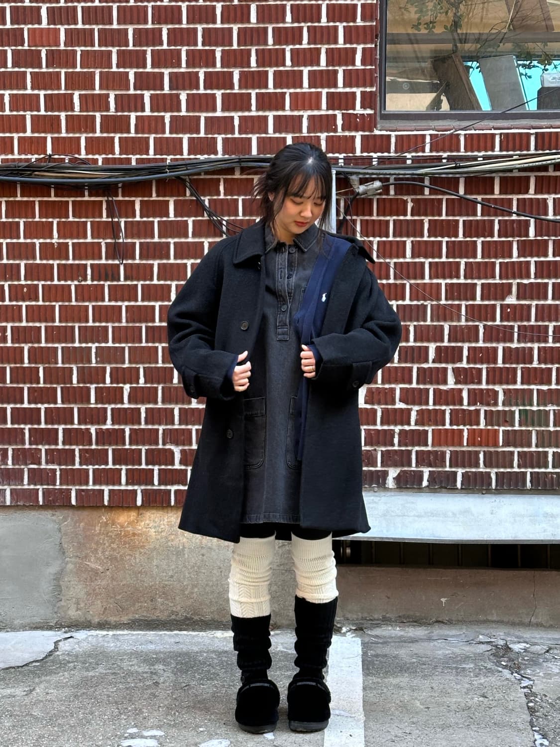 지방시 코트 폴로 가디건 아페쎄 흑청 원피스 코디 상품이미지3