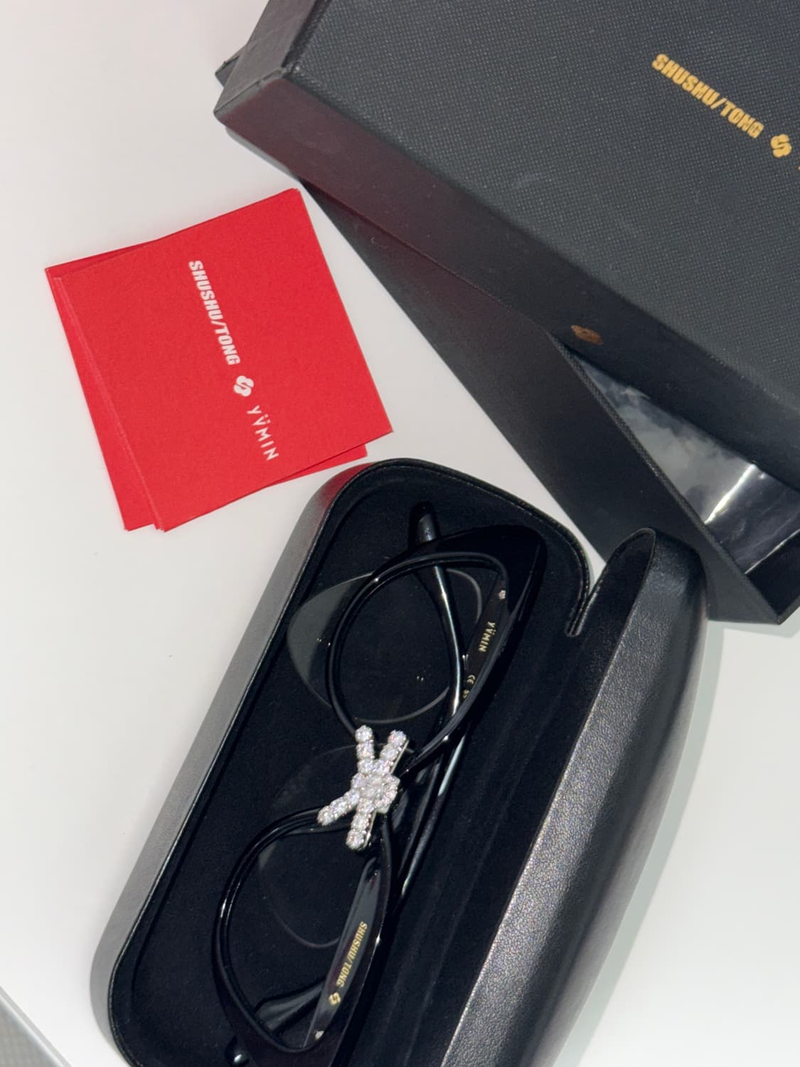 슈슈통 위민 젬스톤 보우 긱시크 안경 shushutong yvmin 상품이미지2