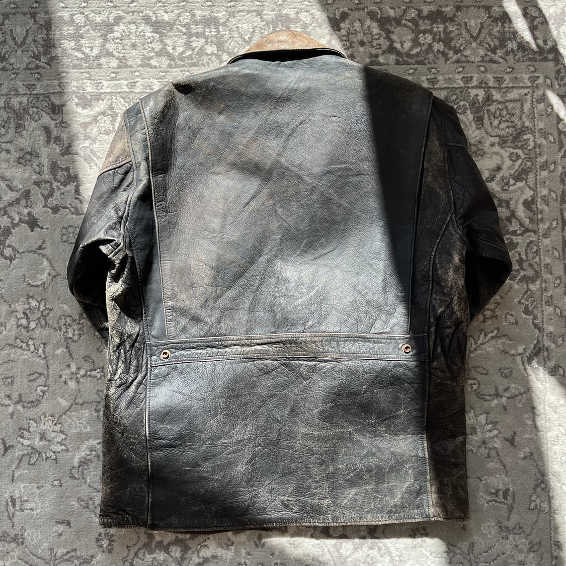 60s 오리지널 아메카지 재팬 빈티지 레더 자켓 상품이미지10