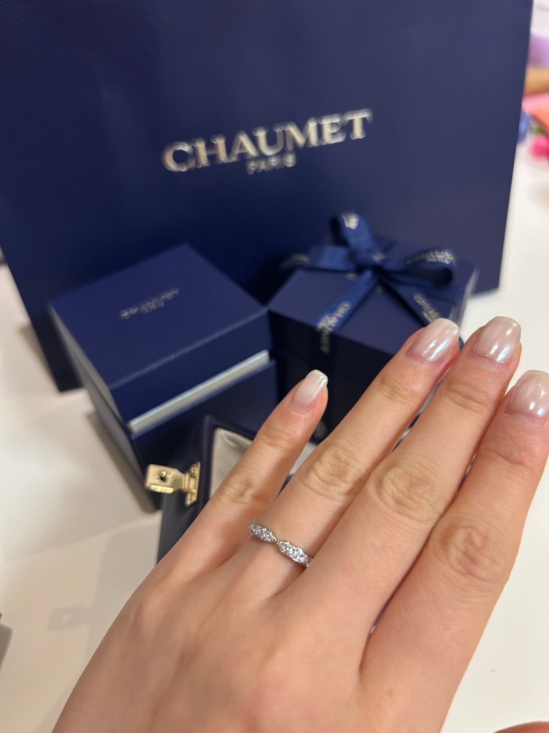 쇼메 트리옹프 드 쇼메 링 플래티넘 다이아몬드 상품이미지3