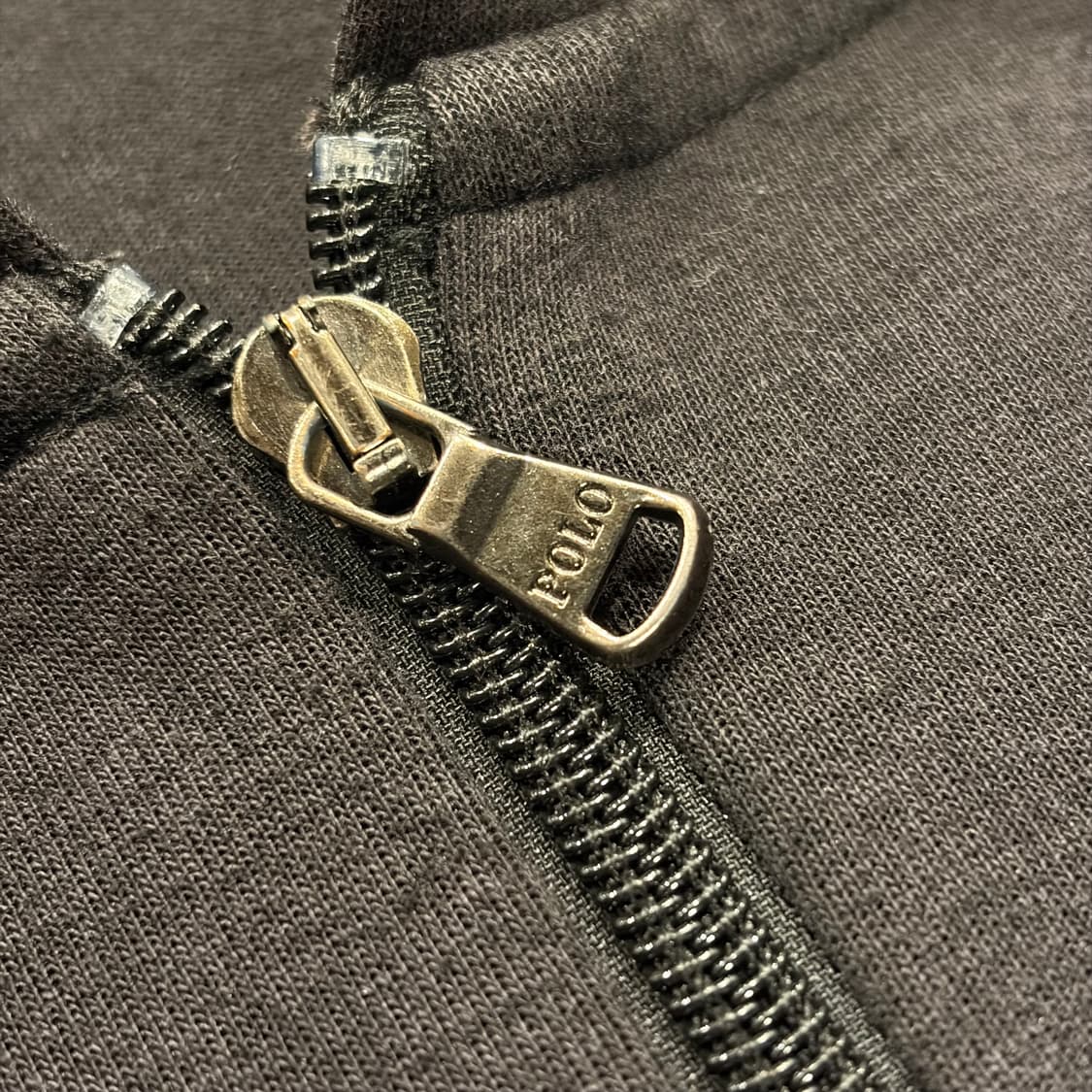 [XL] 폴로 랄프로렌 폴리 코튼 블랙 후드집업 D658 상품이미지4