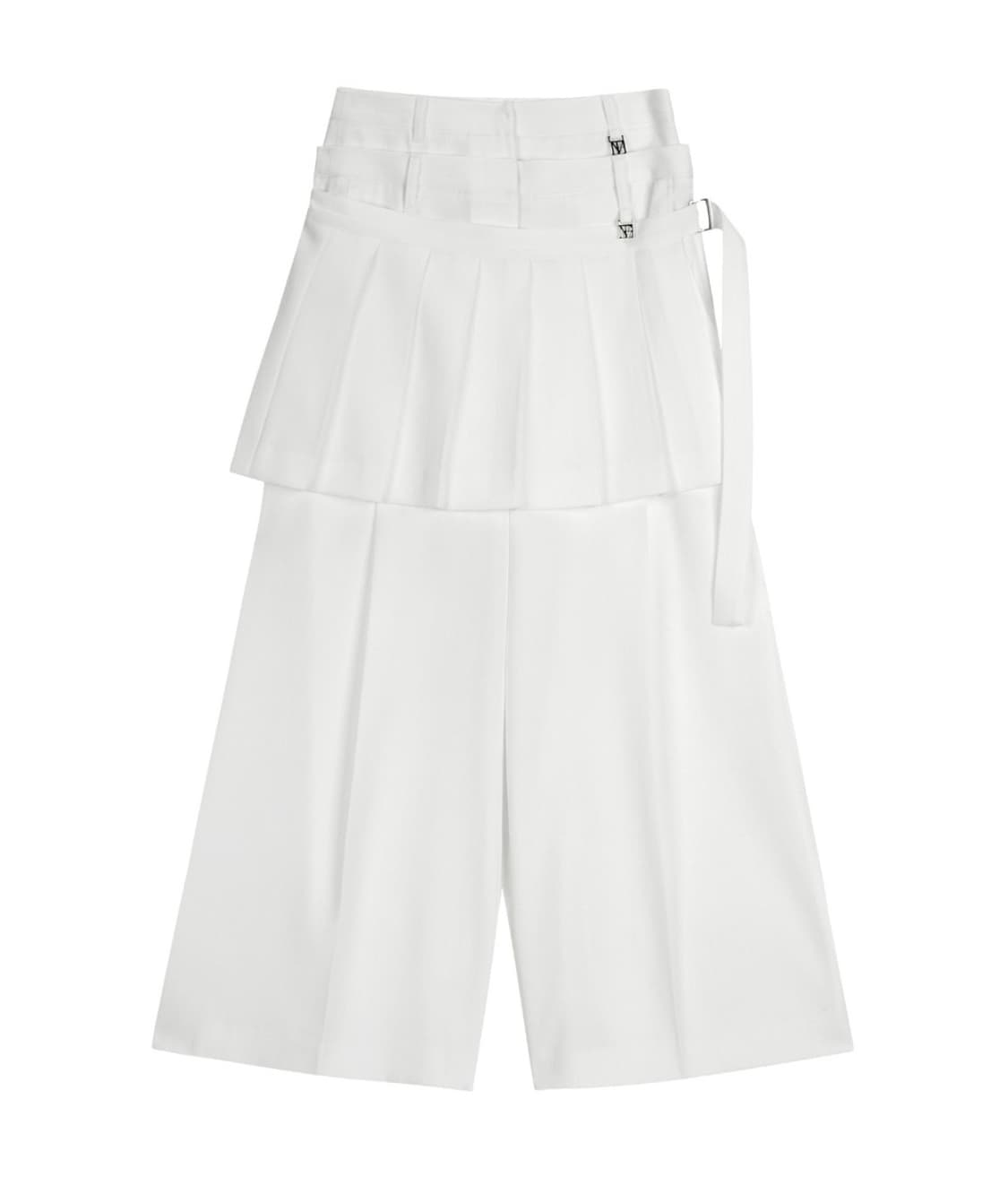트리밍버드) Flowing Pleated Layered Pants WH 상품이미지5