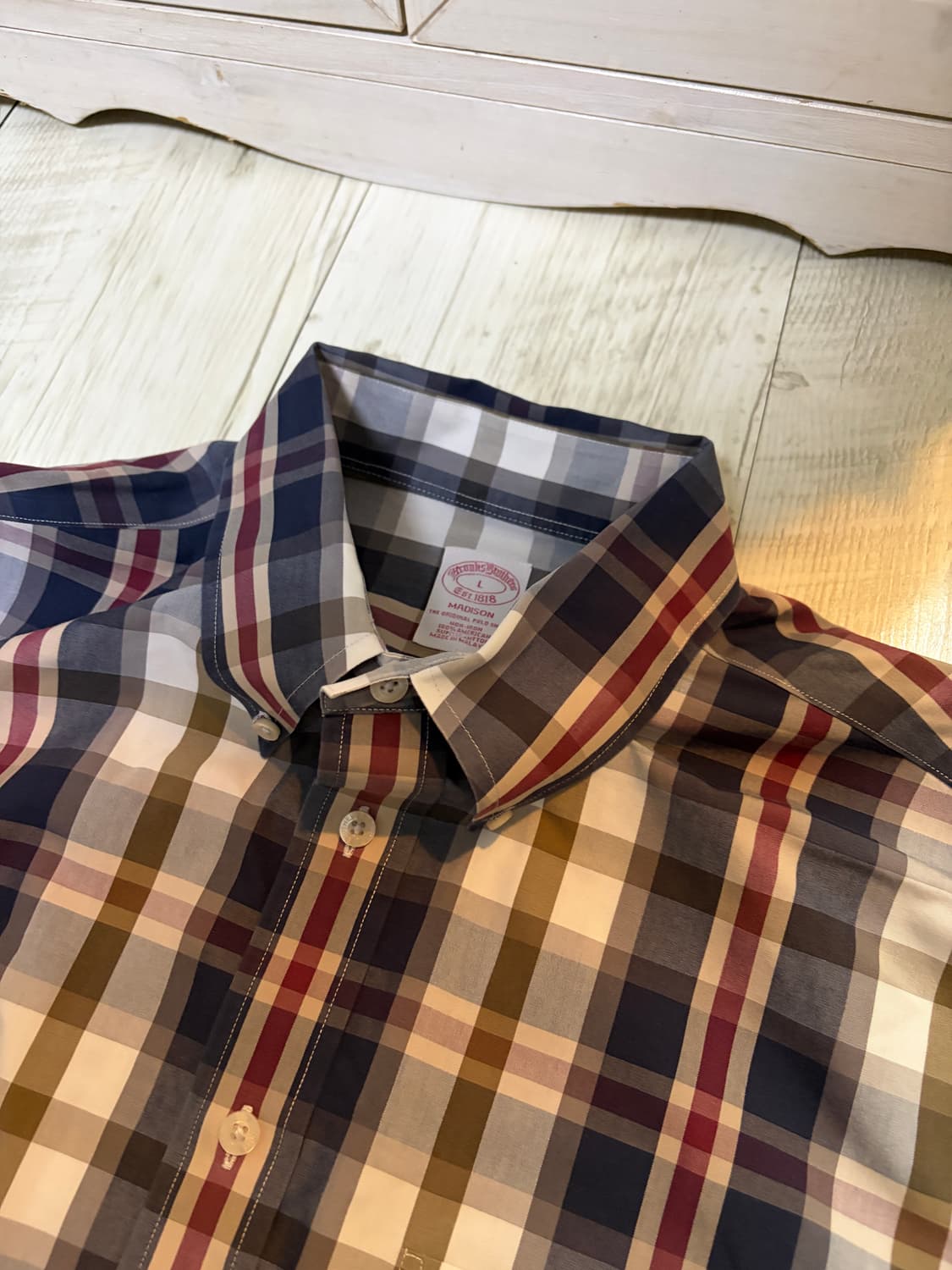 [L] 브룩스 브라더스 남성 체크 셔츠 상품이미지1