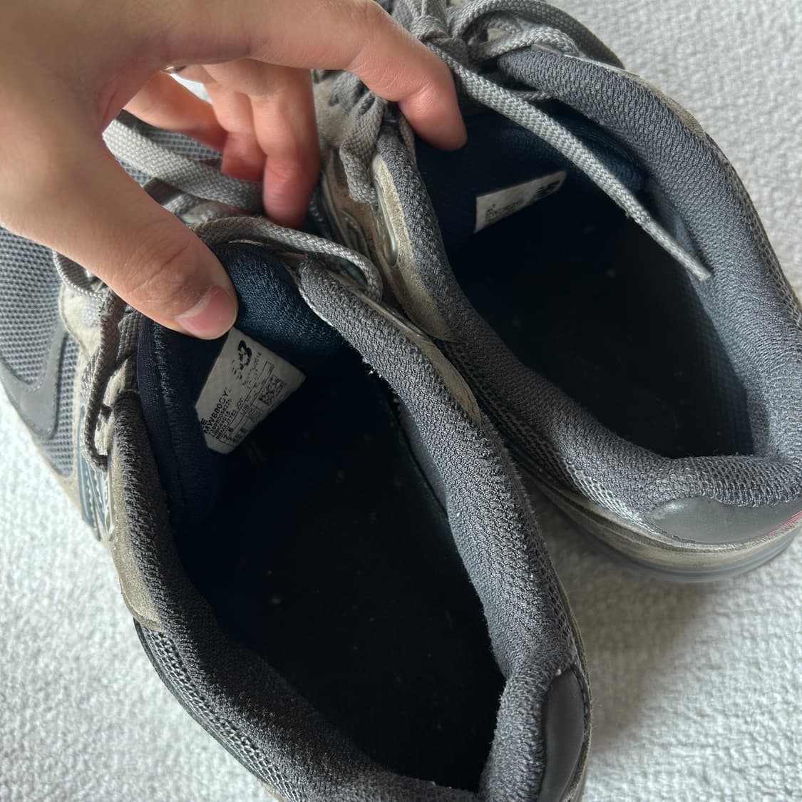 뉴발란스 회색 운동화 메쉬 스웨이드 255 상품이미지4