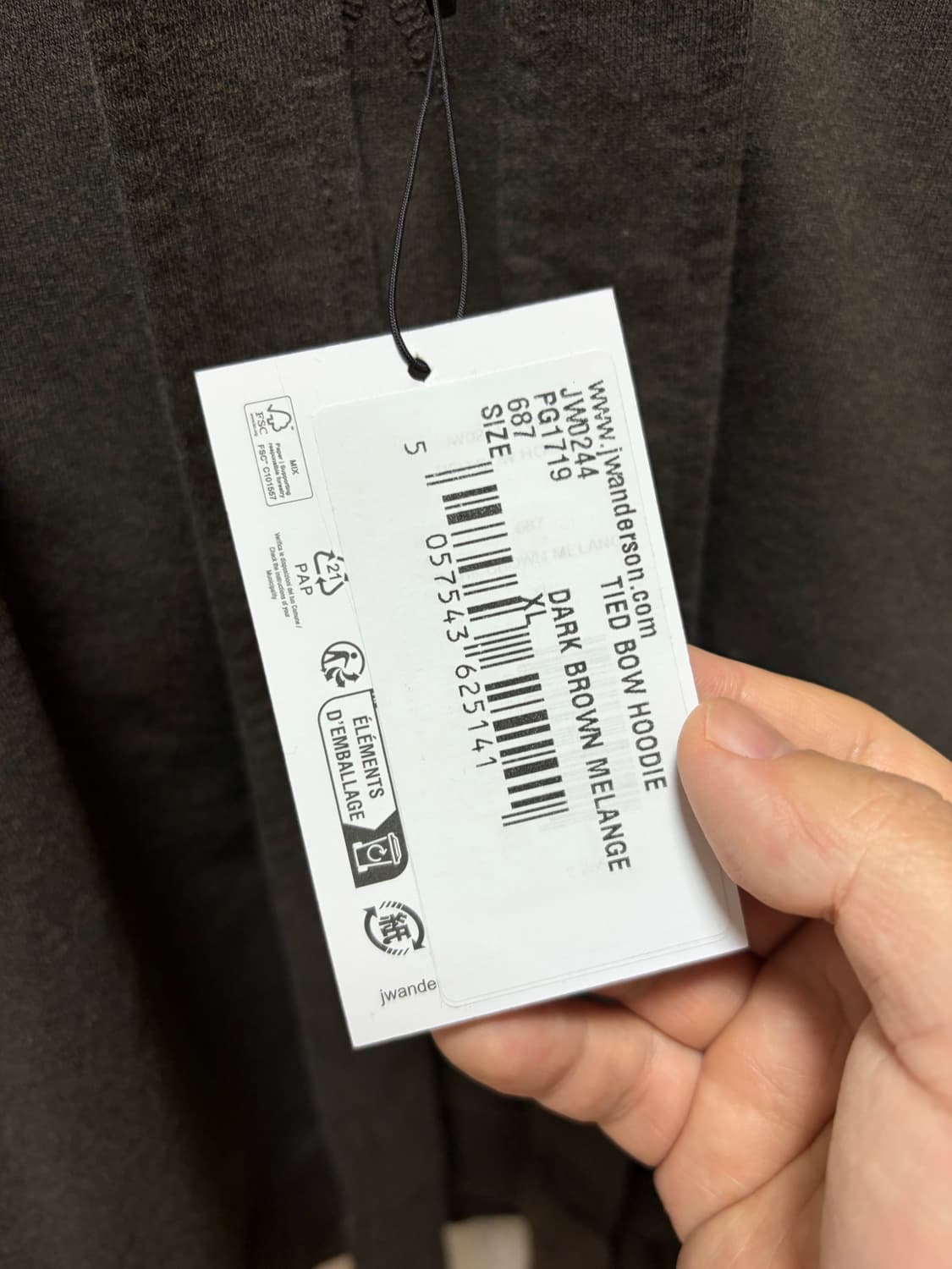 JW앤더슨 타이보우 후디 상품이미지8