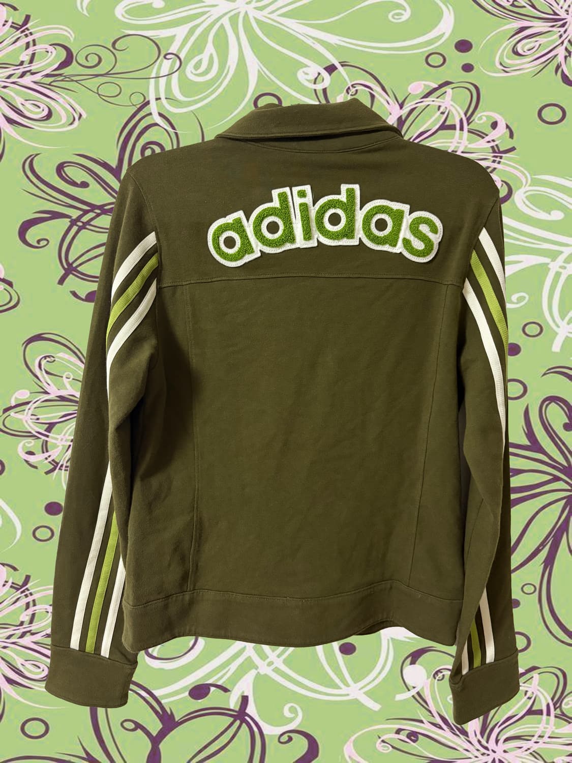 아디다스 y2k 백로고 카라 집업 자켓 상품이미지1