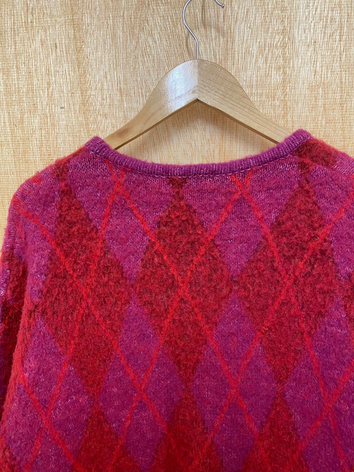 FREAK'S STORE argyle cardigan 헤어리 니트 가디건 상품이미지8