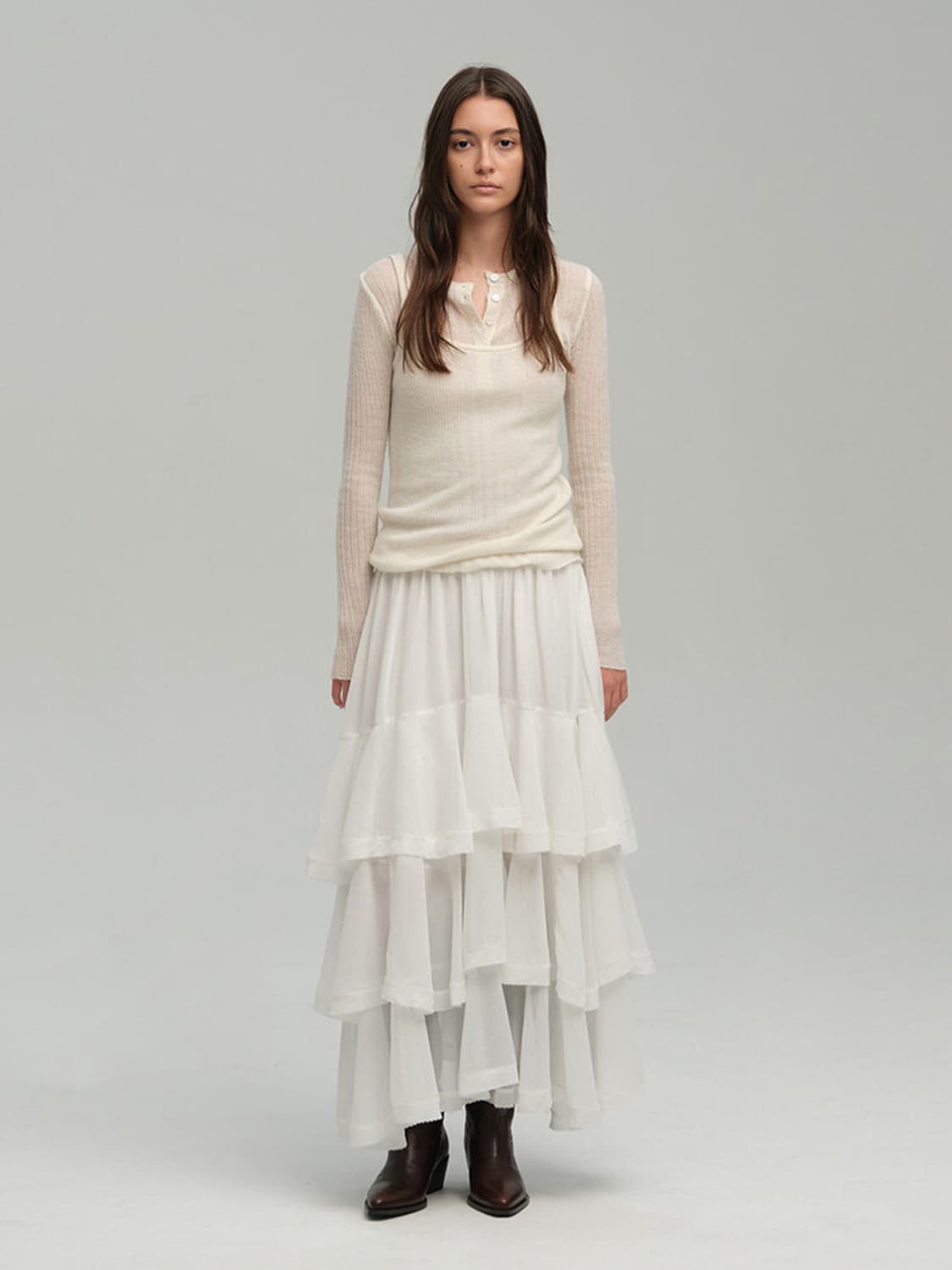 PVIL Willow Skirt / White 상품이미지1