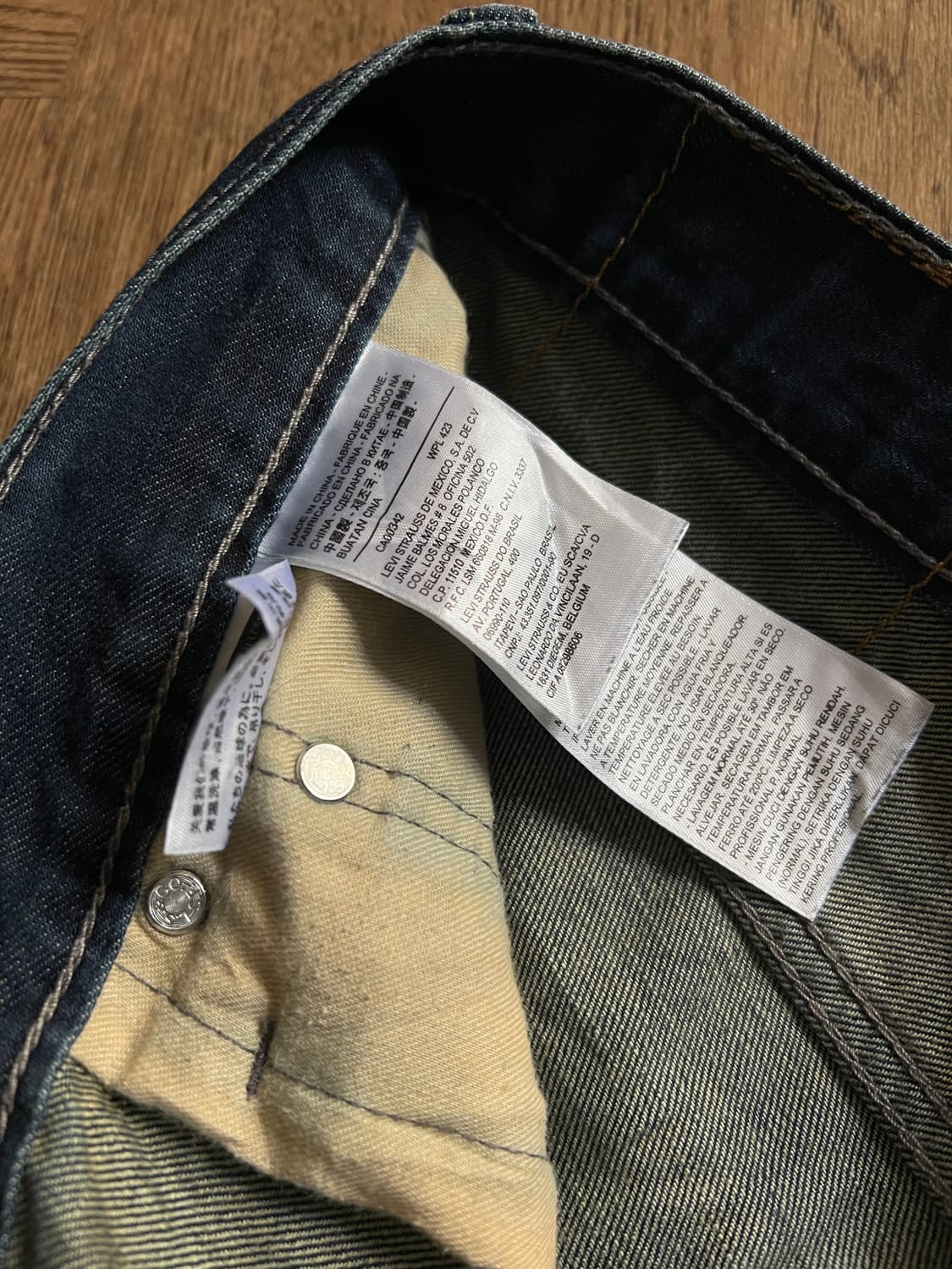 [36]리바이스 569 와이드핏 다크블루 워싱 데님 팬츠 상품이미지5