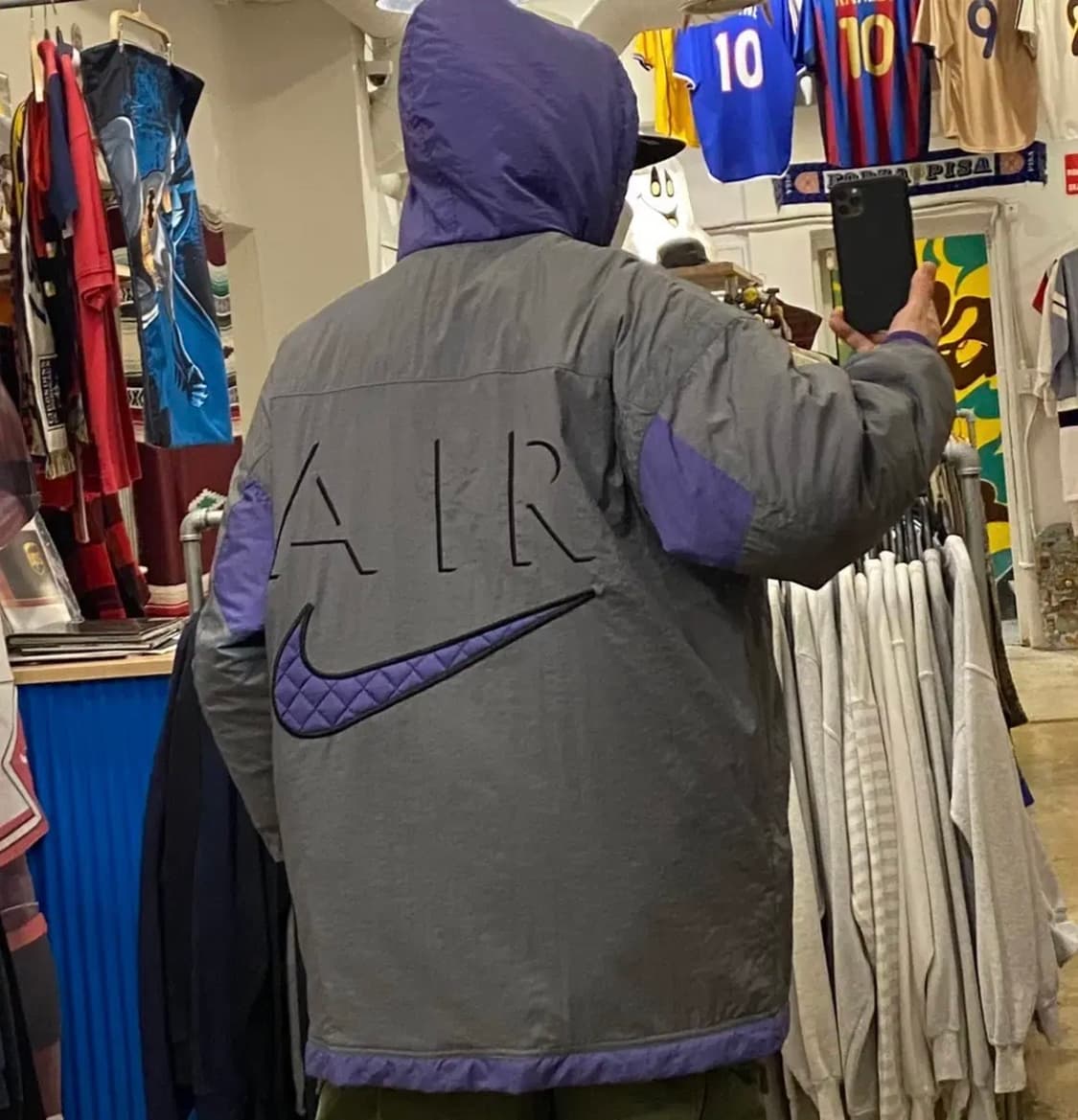 레어 90s 미국 빈티지 나이키 에어 빅스우시 후드 패딩 자켓 상품이미지2