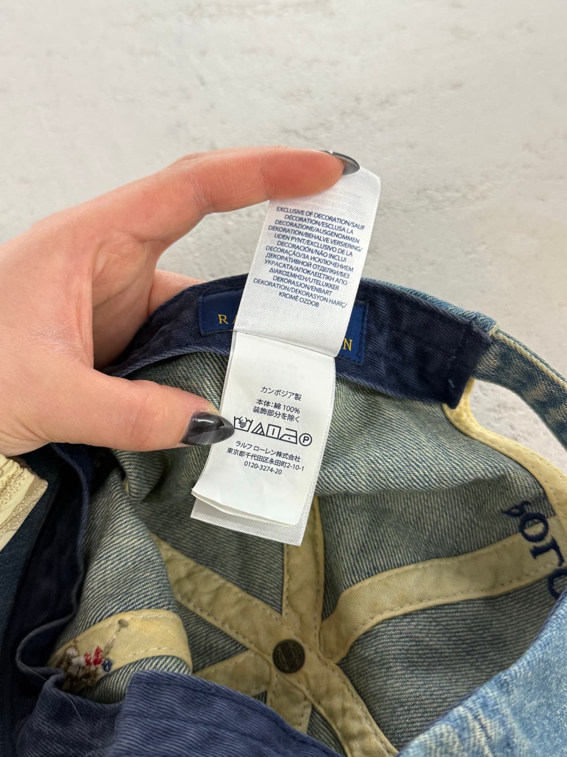 POLO 폴로 랄프로렌 데님 볼캡 모자 free 상품이미지5