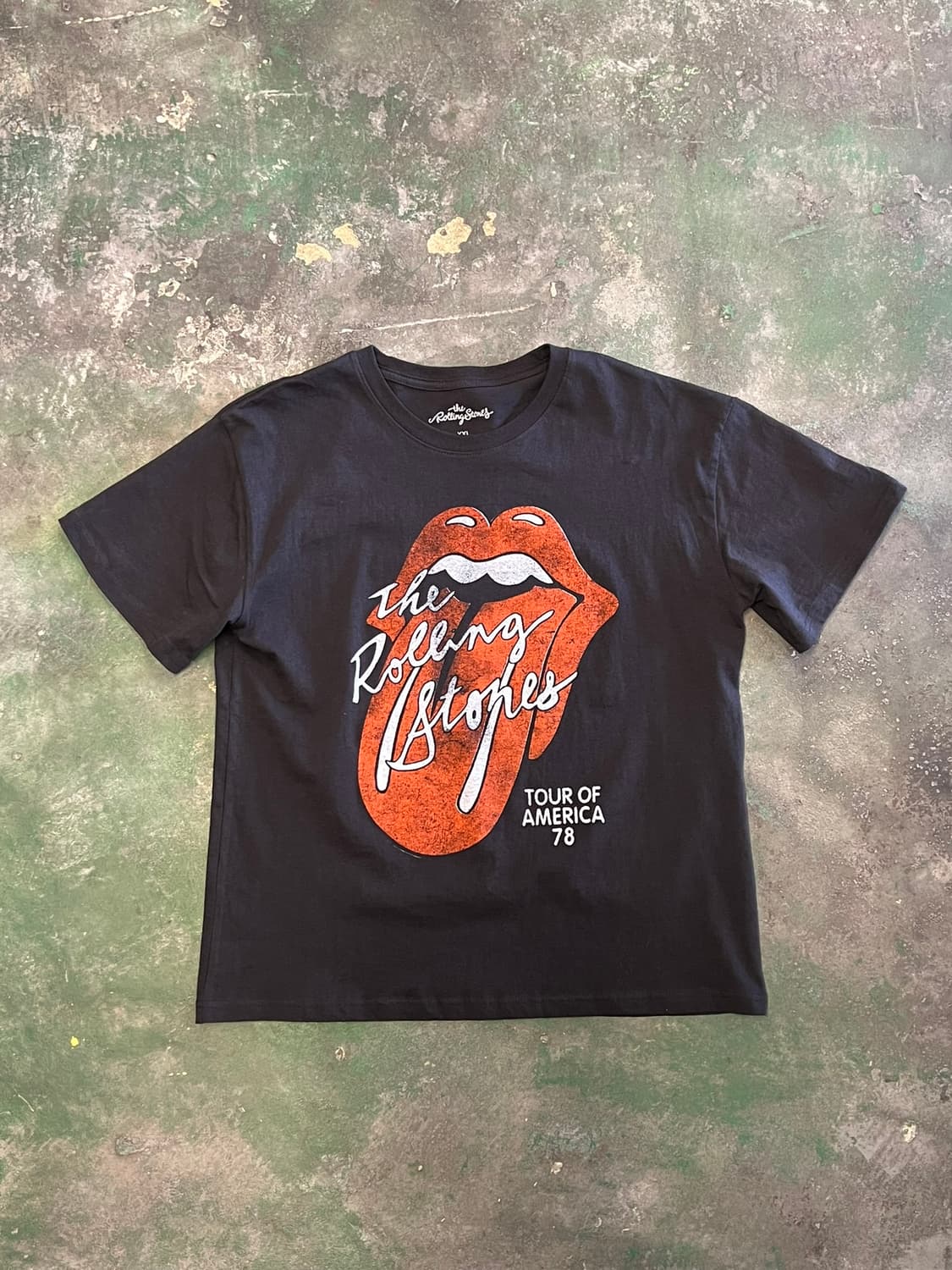[XXL] 롤링스톤즈 1978 투어 오마주 레퍼런스 빈티지 반팔 티셔츠 상품이미지1