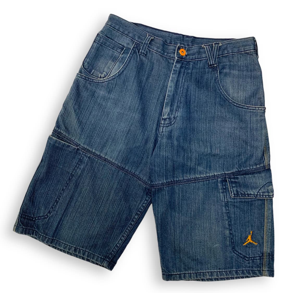 JORDAN 조던 백 자수 힙합 데님 쇼츠 상품이미지3
