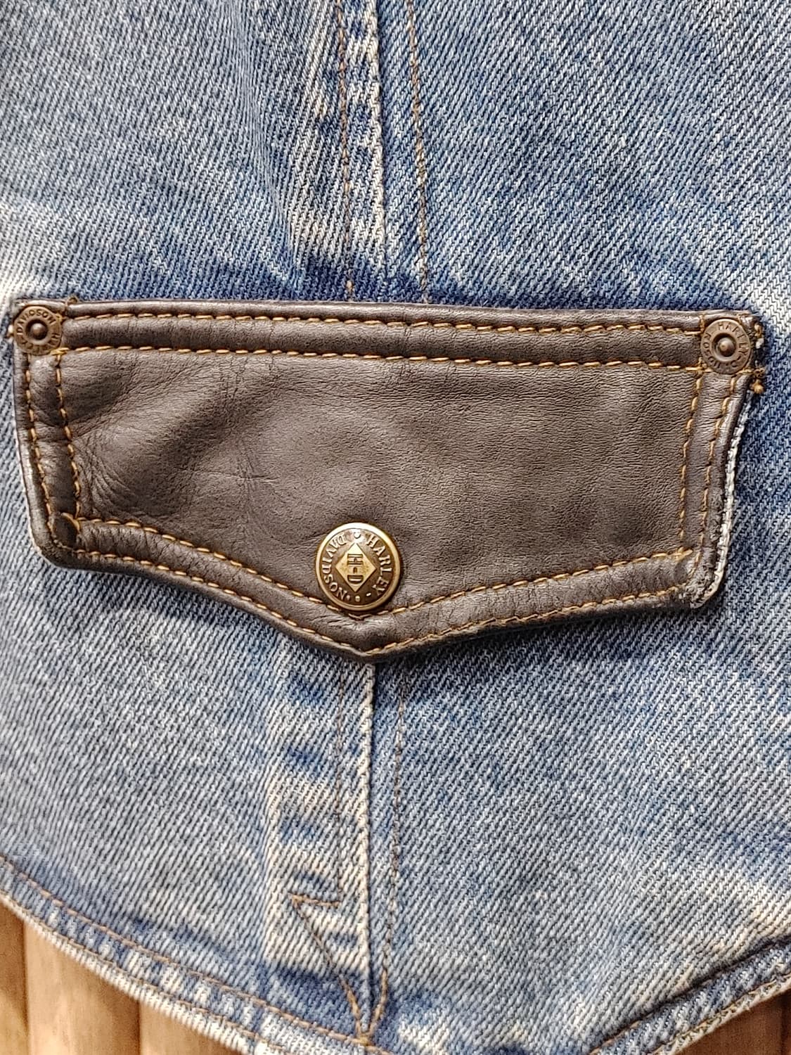 무배) 할리 데이비슨 데님 베스트 자켓 - L 상품이미지5