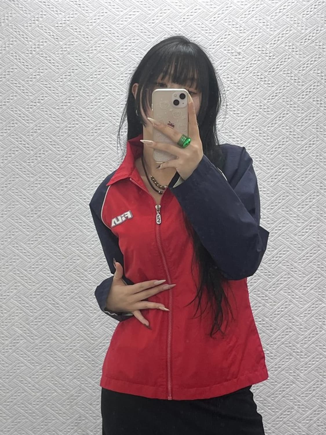 휠라 올드스쿨 스윙톱 레트로 키치로고 바람막이 M C08449 상품이미지2