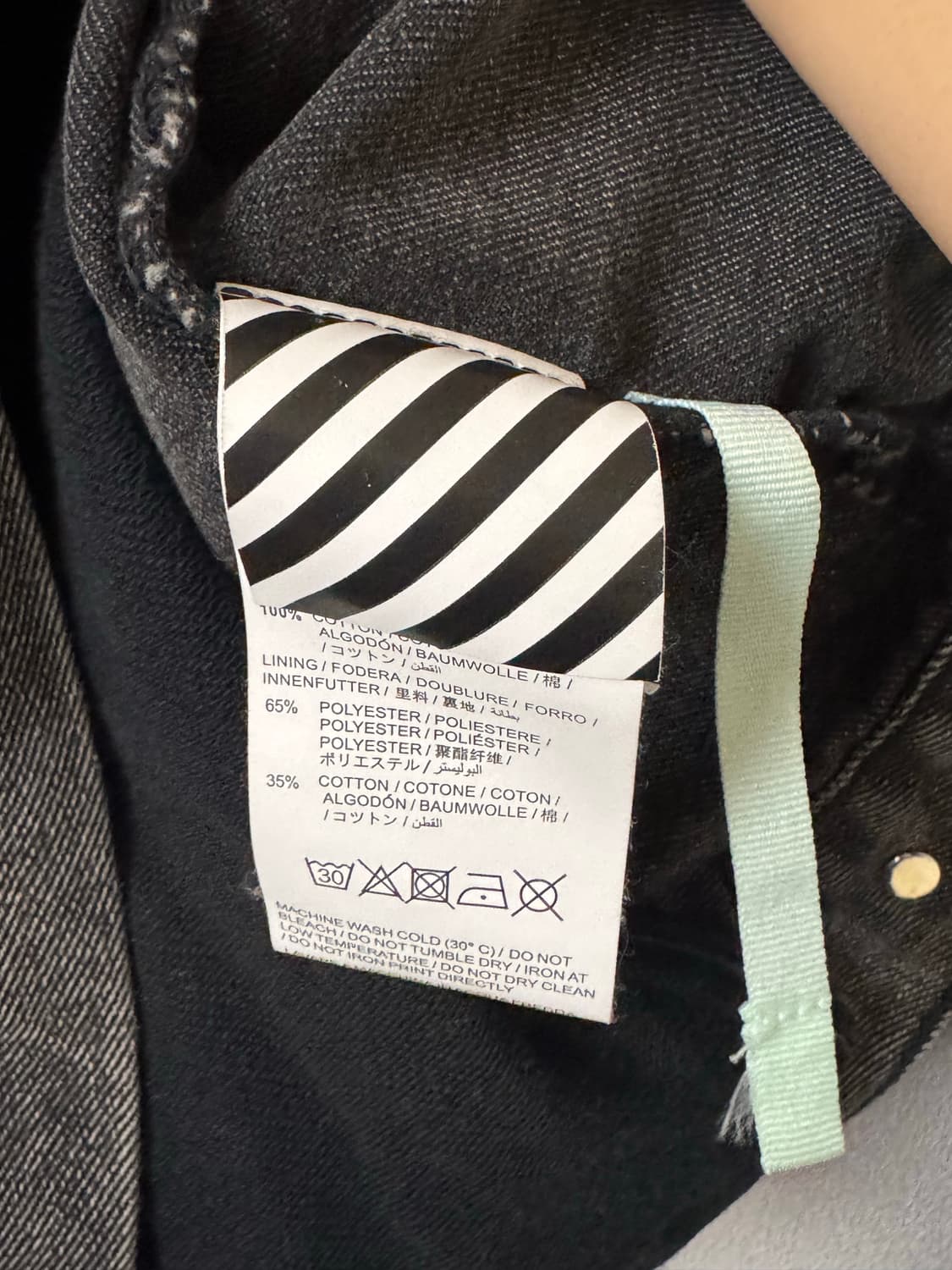 오프화이트 블랙 데님 자켓 상품이미지6