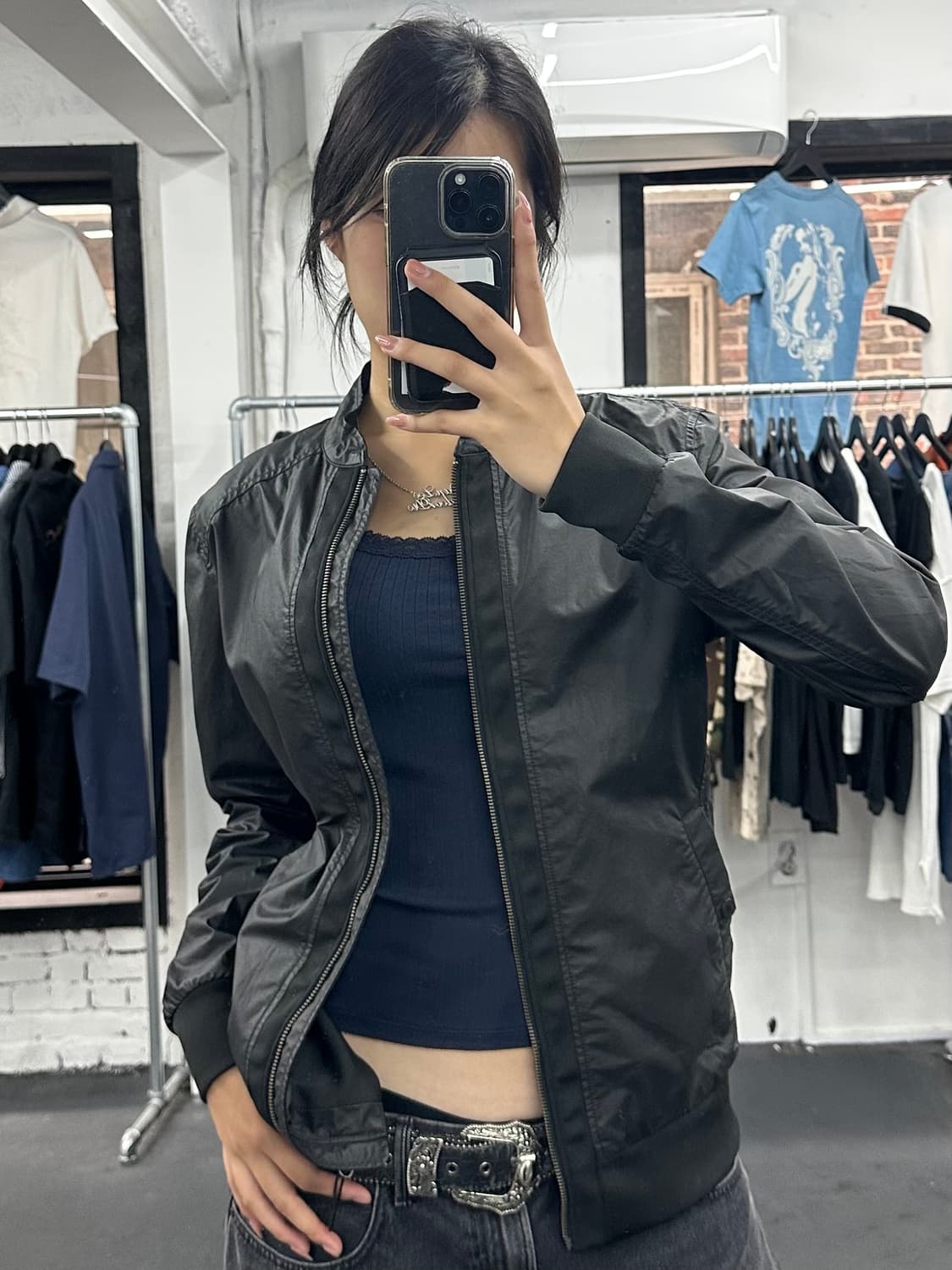 노스페이스 나일론 바이커 자켓 상품이미지1