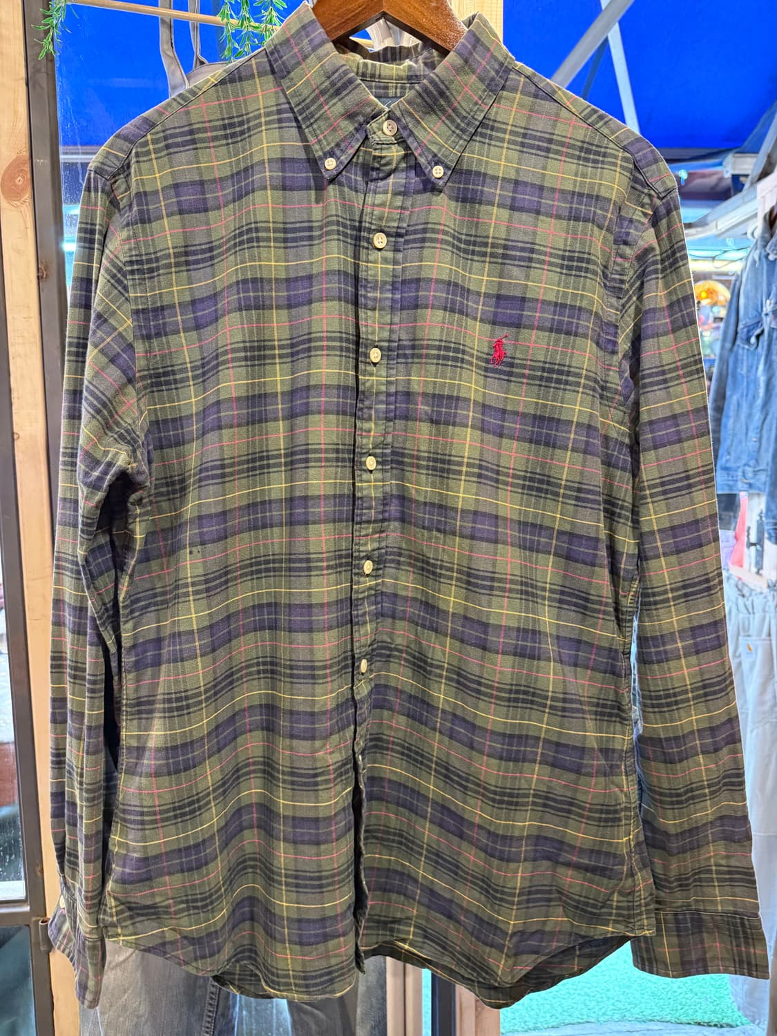 폴로 랄프로렌 레드포니 그린 체크셔츠  상품이미지1
