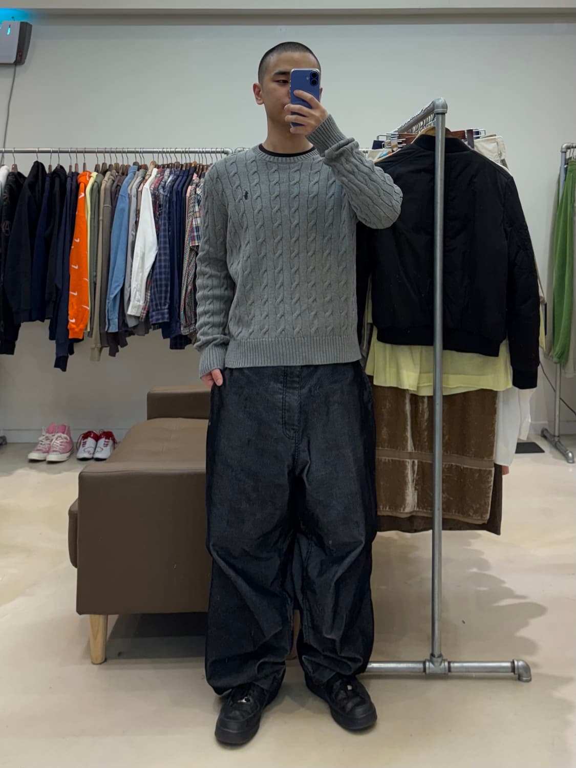 폴로 랄프로렌 케이블 니트 그레이 상품이미지5