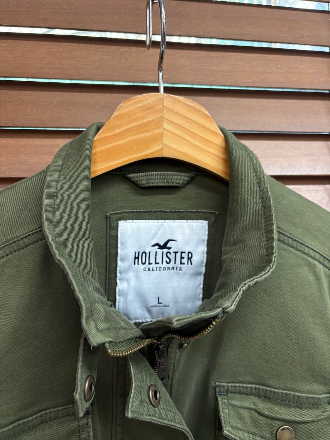 Hollister 아베크롬비 홀리스터 빈티지 카키색 밀리터리 필드 자켓 상품이미지8