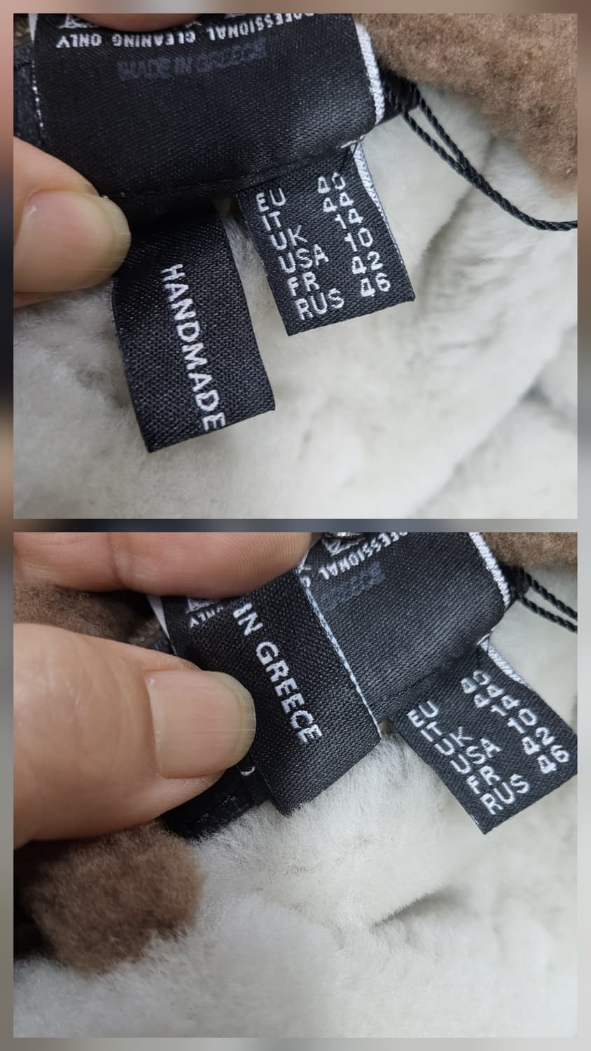 쁘렝땅 리버시블 핸드메이드 양모 양가죽 9부 무스탕(새상품) 상품이미지8