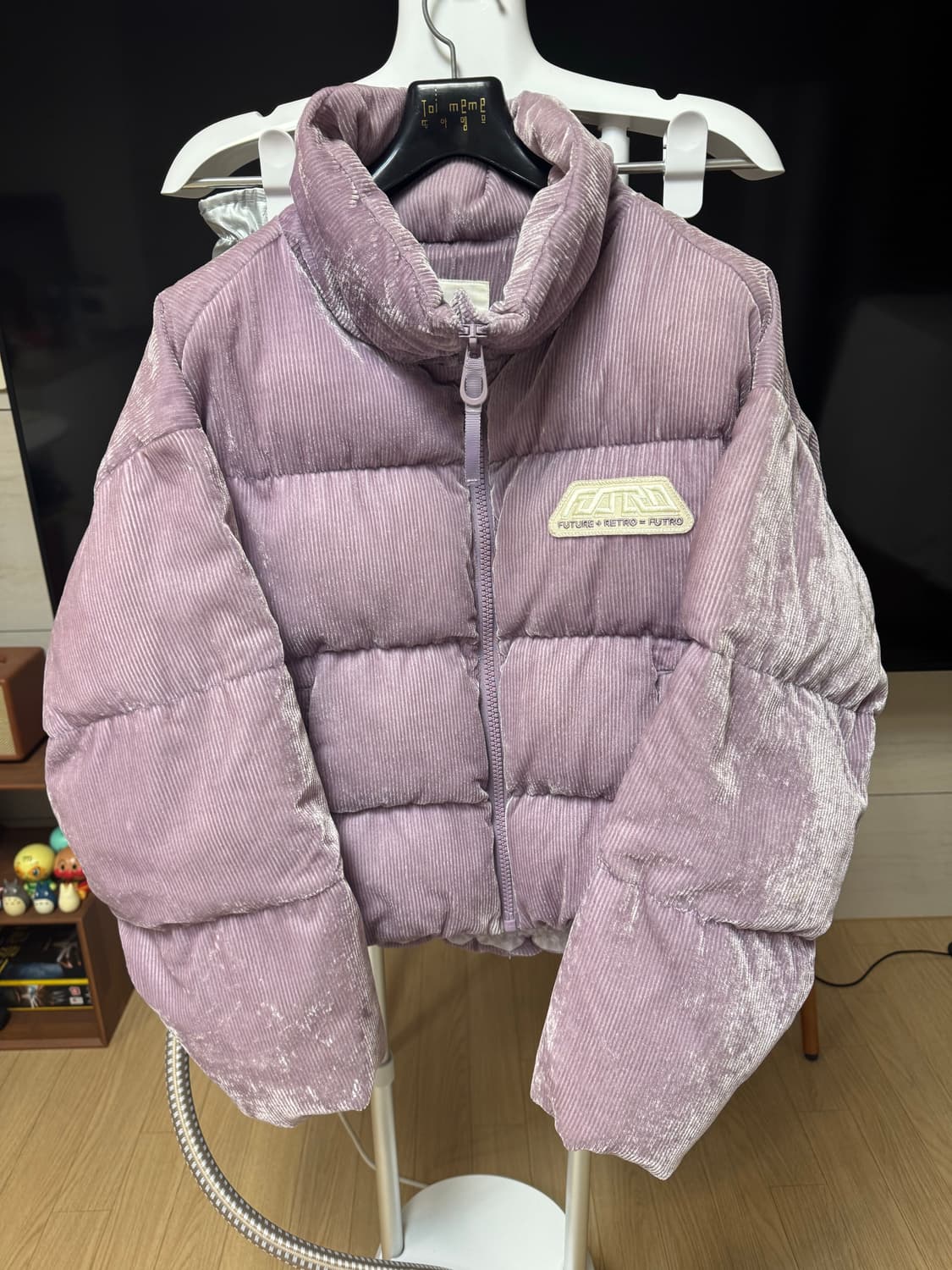 쥬시쥬디 코듀로이 패딩 퍼플 상품이미지1