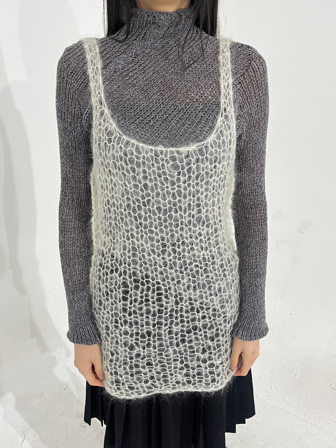 Mohair chroche knit top 상품이미지3