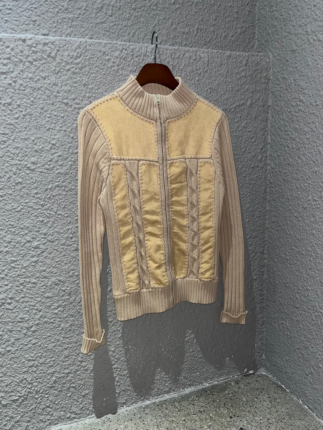 CARNOT 꽈배기 니트 집업 상품이미지1