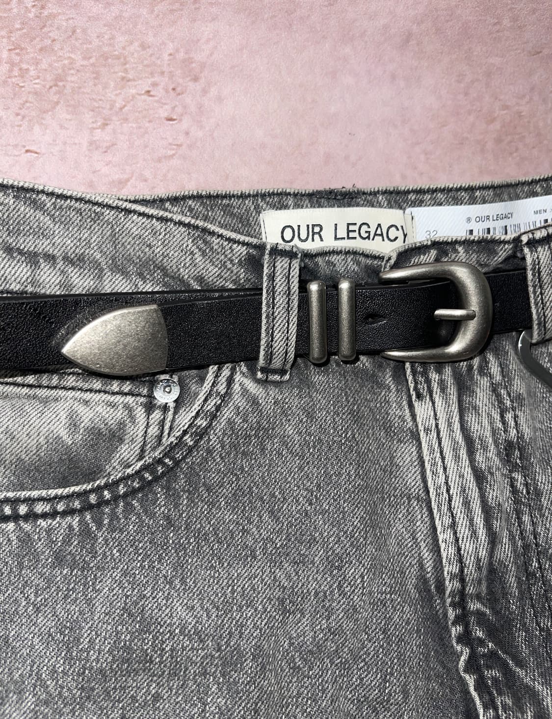 얇은 데일리 빈티지 소가죽벨트 2.3cm 상품이미지2