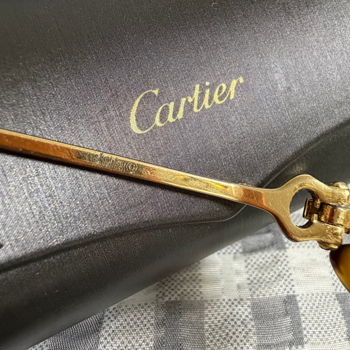 (OS) Cartier 까르띠에 팔각형 말발굽 안경 금장  상품이미지8