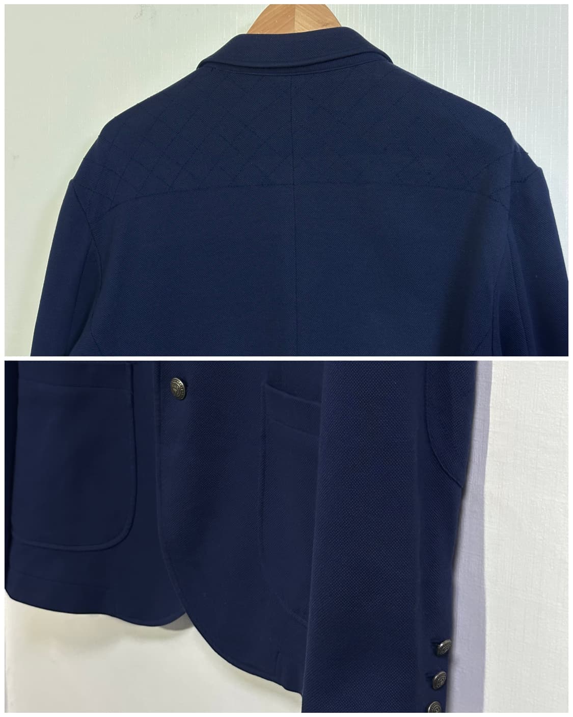 새상품) 브룩스브라더스 앤틱 금장 코튼 블레이저 L/105/네이비 상품이미지6