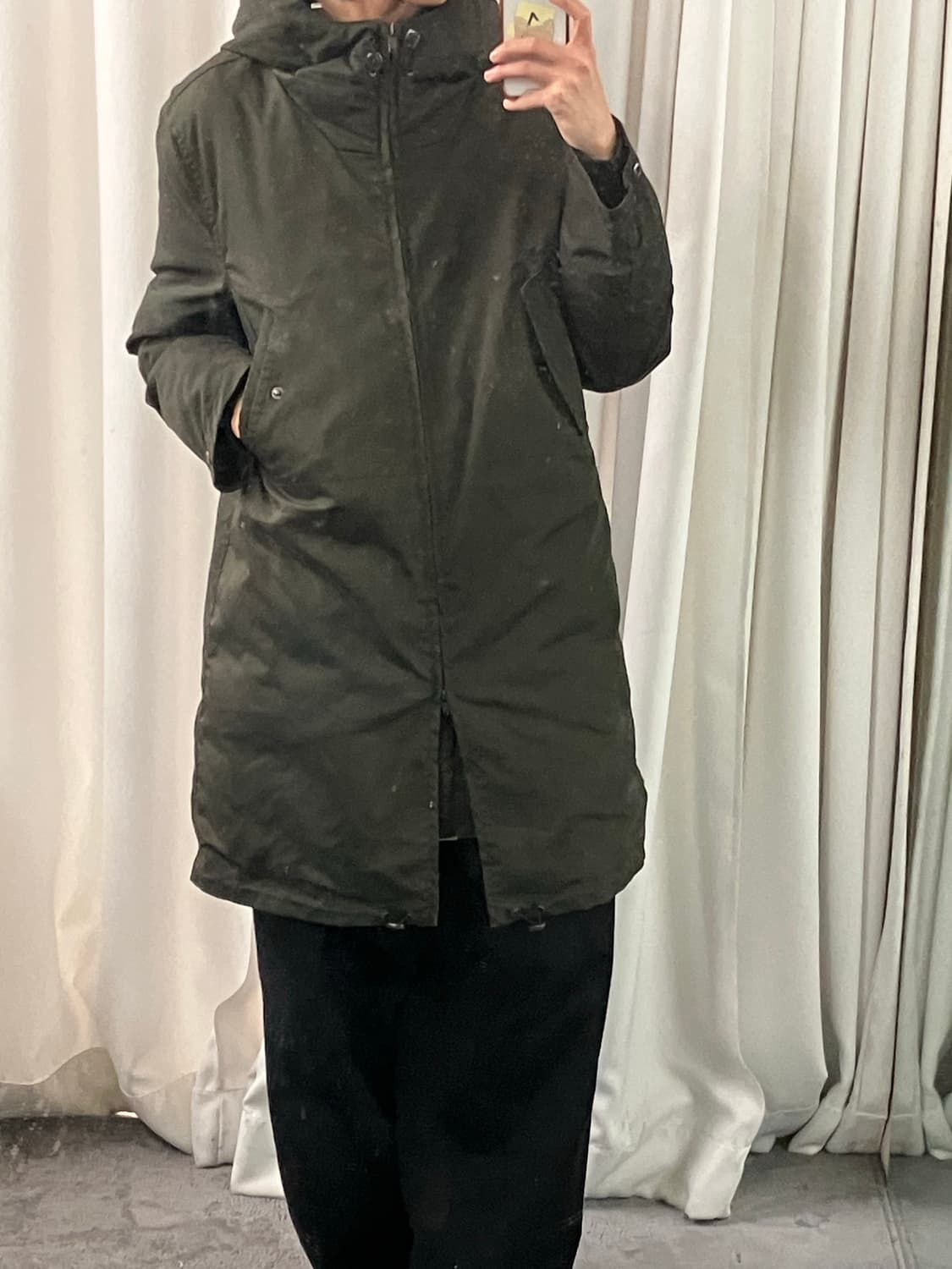 시스템 카키 후드 파카 100 상품이미지7