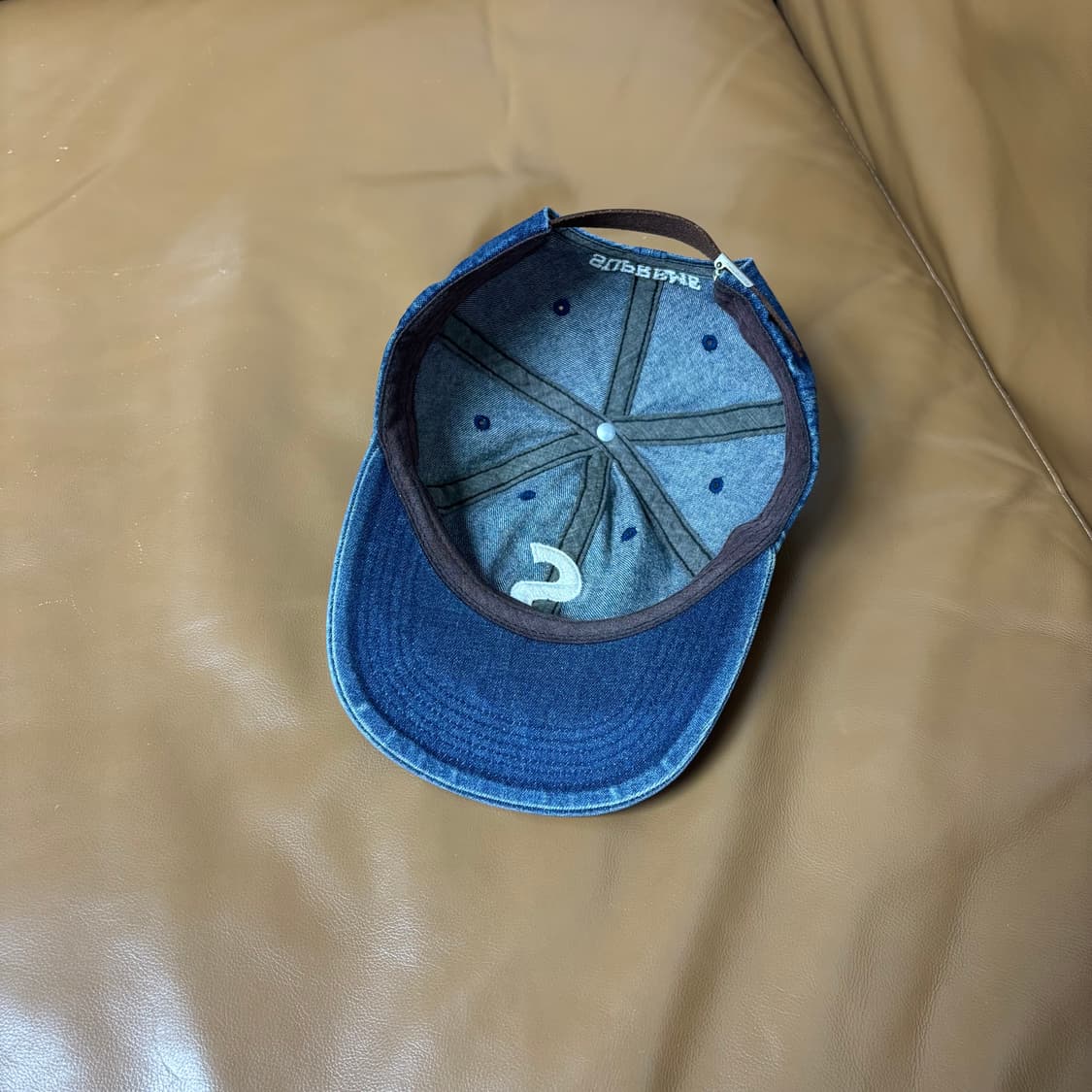 슈프림 S로고 6패널 볼캡 모자 워시드 데님 상품이미지6