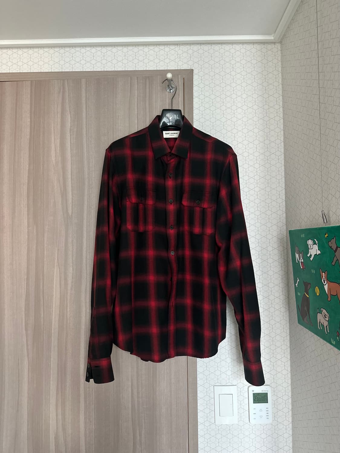 생로랑 13시즌 플란넬 셔츠 39 상품이미지1