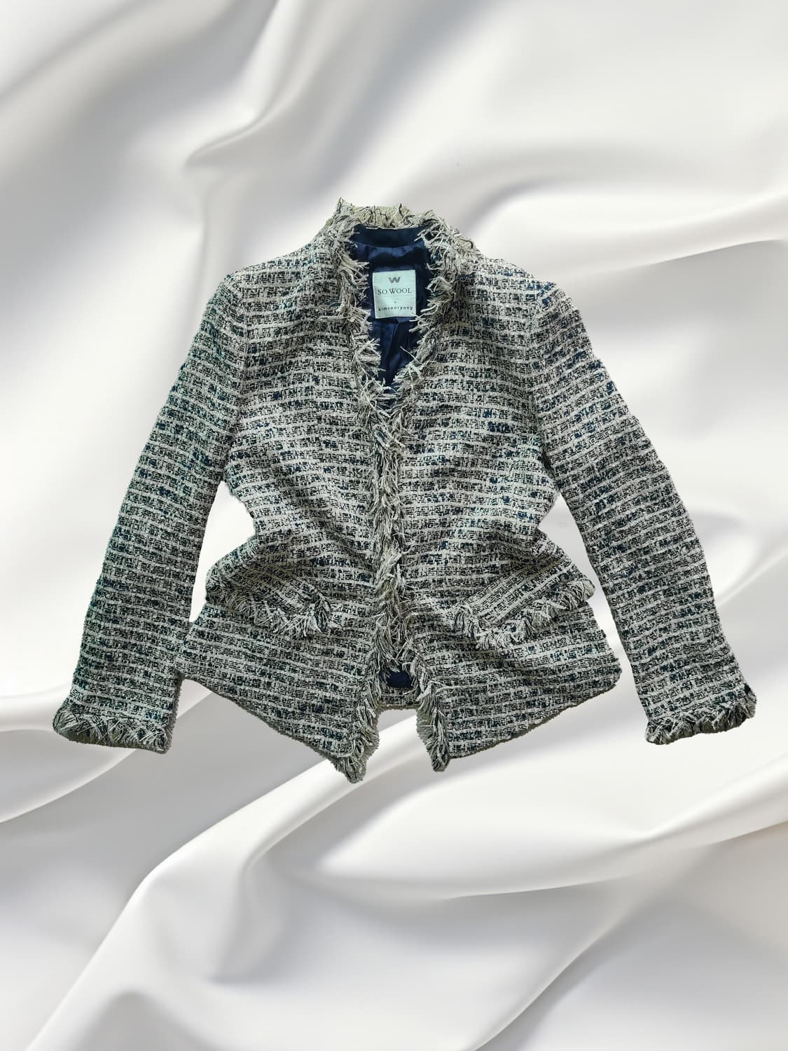 정품/새상품급 쏘울 SO.WOOL X 김서룡 트위드 자켓 (77) 상품이미지1