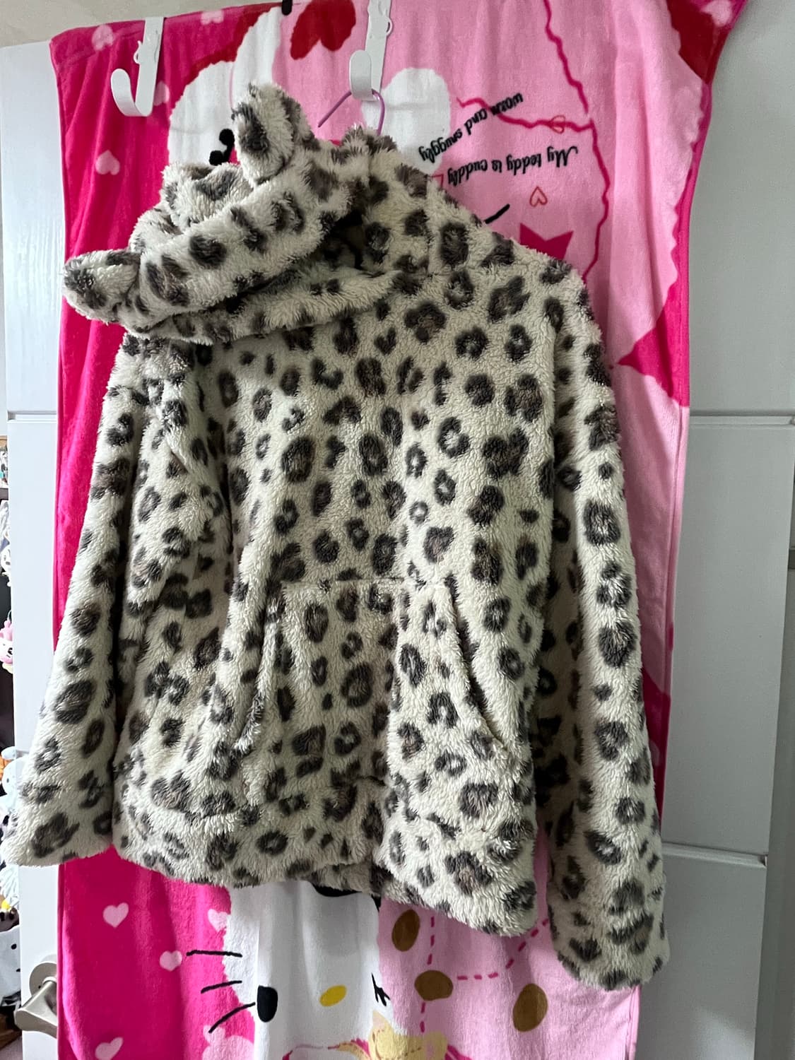 호피 퍼 후드티 상품이미지2