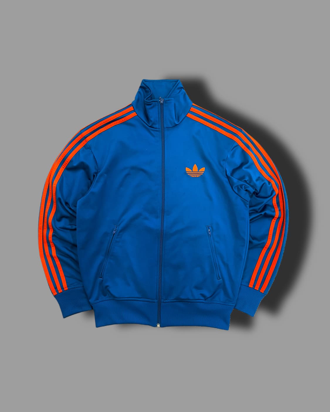 아디다스 블루 오렌지 파이어버드 트랙탑 져지 S 상품이미지4