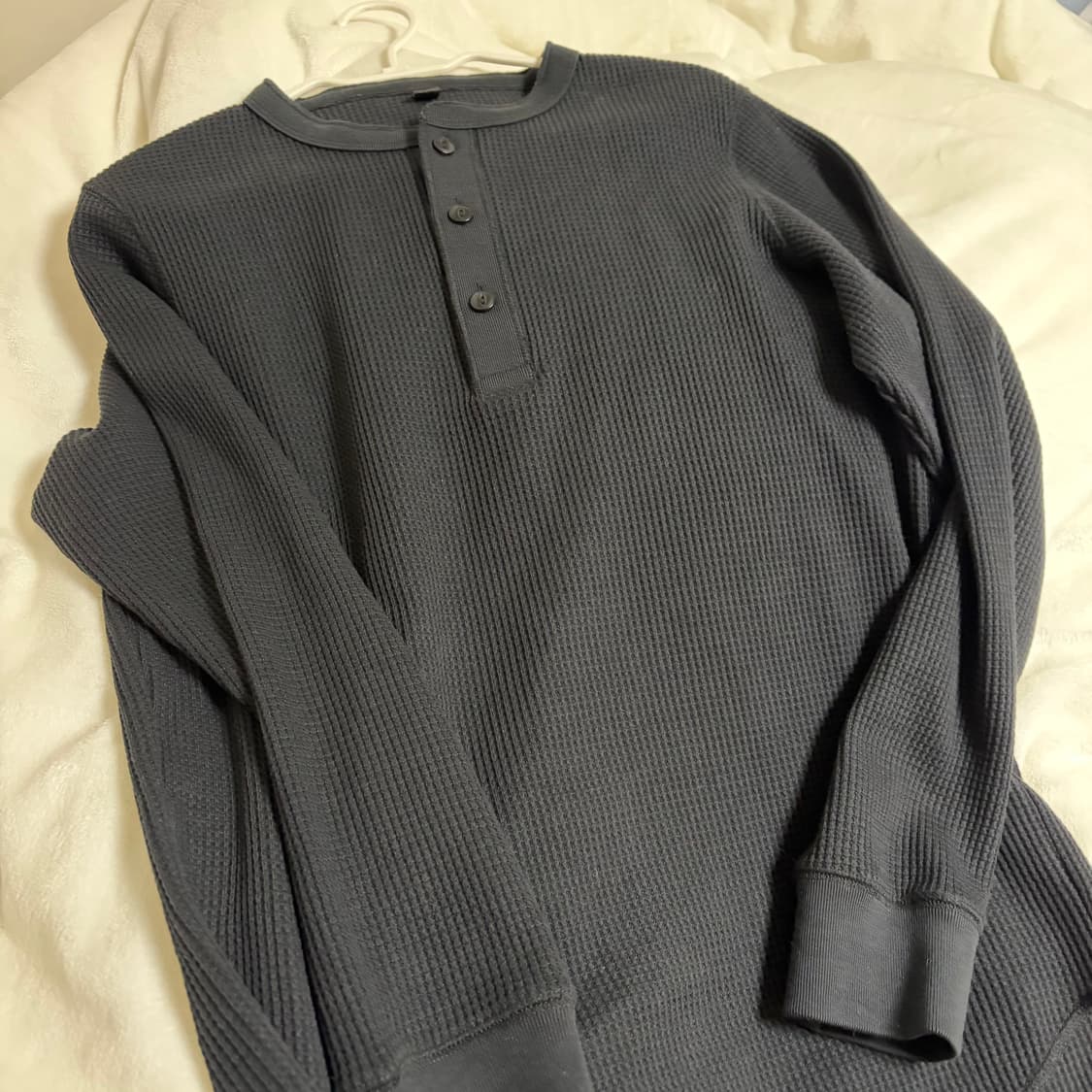 유니클로 와플 헨리넥 티셔츠 맨투맨 M 상품이미지2