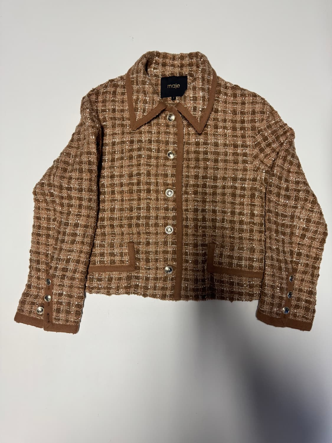 정품!! 마쥬 maje 트위드 자켓 셋업 S 아이디룩 상품이미지2