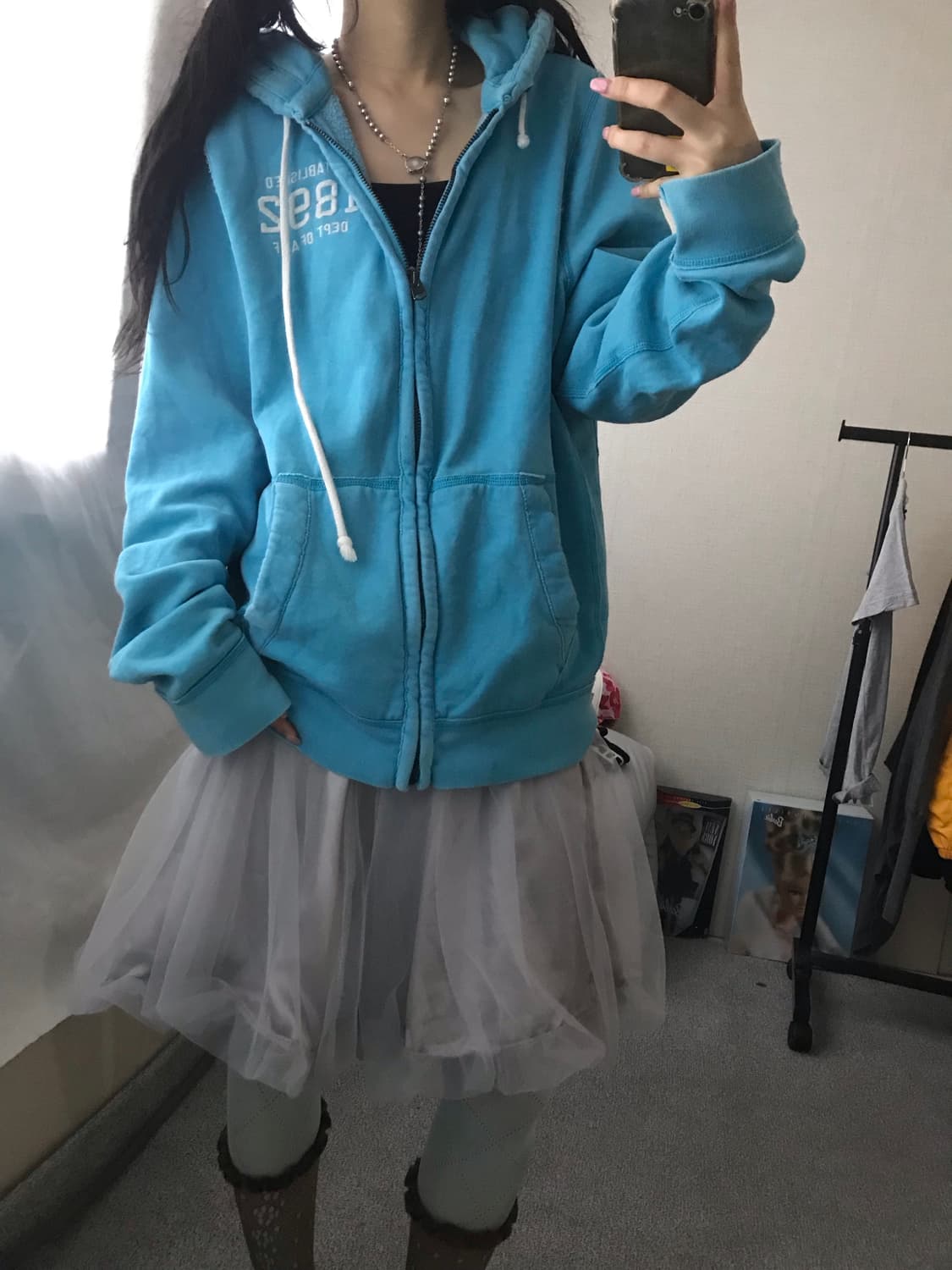 아베크롬비 연하늘 후드집업 상품이미지3